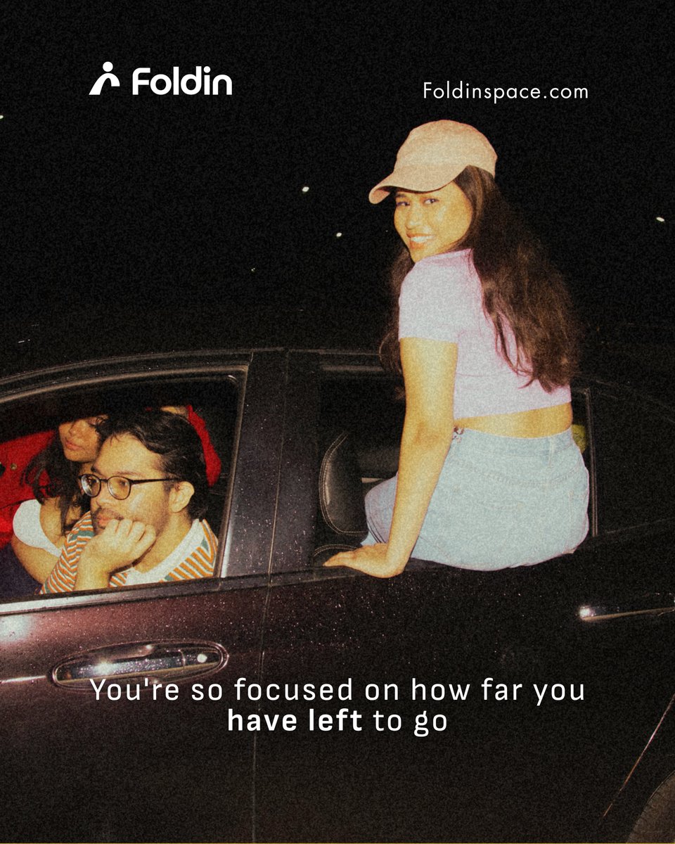Foldin_space's tweet photo. You're so focused on how far you still have to go, that you forget how far you've already come. โจ
Take a moment to look back.
You're not the same person you were a year ago and that's something worth appreciating. ๐ค
๐ฟ https://t.co/8fCC5NYKF3
#Foldin #Growth #SelfReflection #ShowUp #ExperienceMore