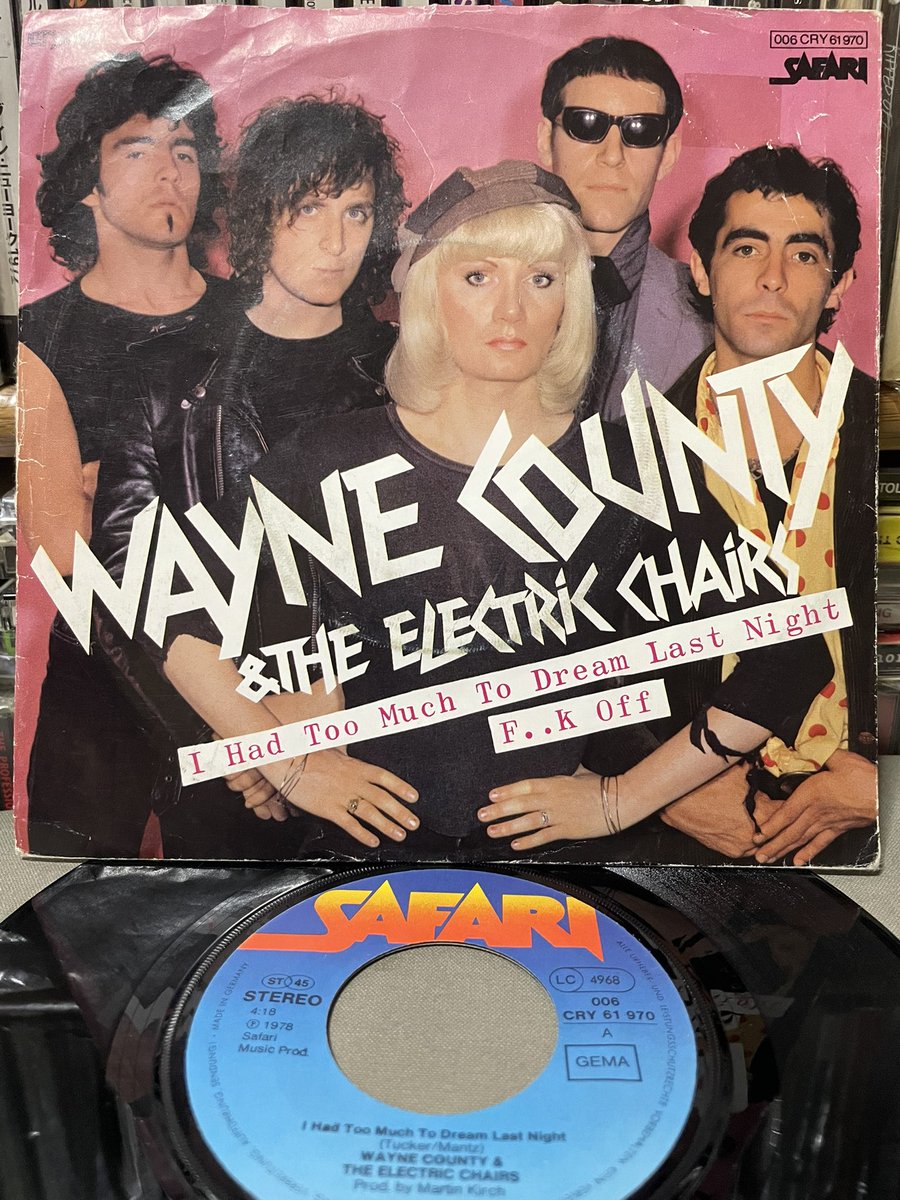 WAYNE COUNTY & THE ELECTRIC CHAIRS / I HAD TOO MUCH TO DREAM LAST
