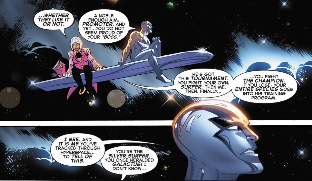 Betrigansmh's tweet photo. Silver Surfer, Thor, and Nova all are in the Marvel Tokon comic

Could we be looking at a cosmic DLC team since we’ve already seen Phoenix Cyclops? https://t.co/kjvtxB9aEK
