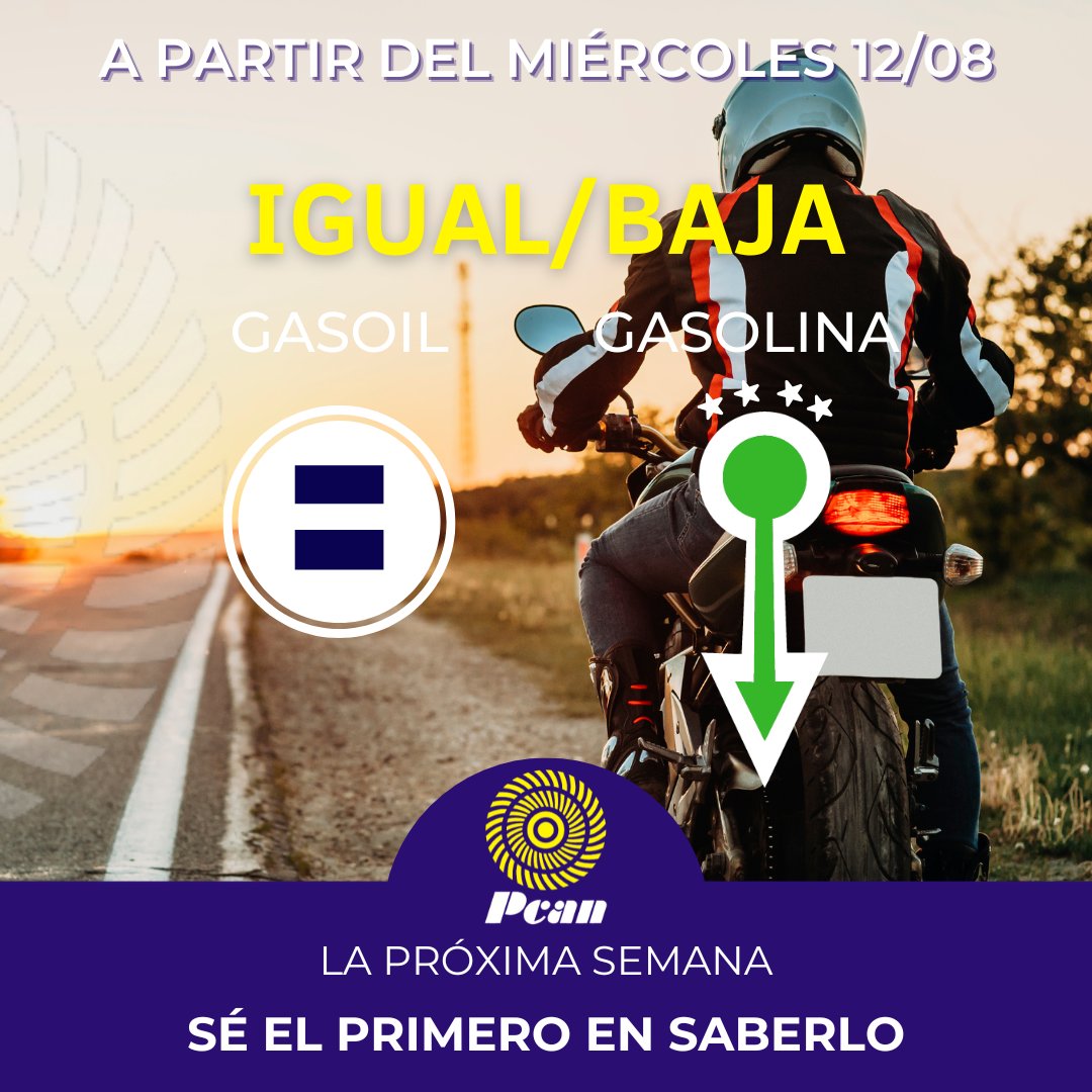 pcan7islas's tweet photo. ⛽El próximo miércoles baja la #gasolina ⬇️ y se mantiene igual el #gasoil.
Acércate a las estaciones #PCAN repartidas por el archipiélago y disfruta de todos los servicios.
#MuchoMásQueGasolina #EstacionesPcan #Canarias #memuevoporcanarias https://t.co/mS7oARfj0h