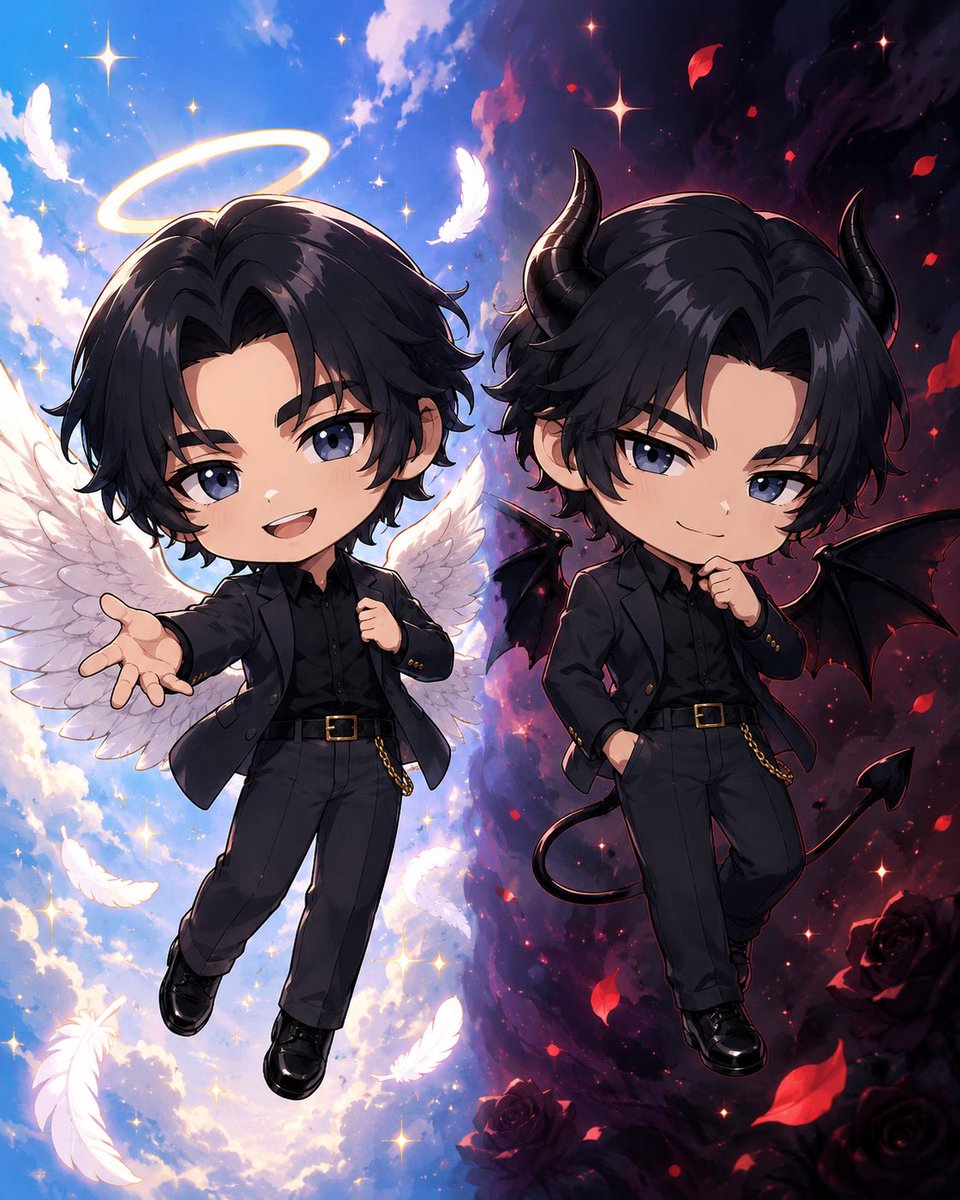 AmyAIlab's tweet photo. ダイエット中って、天使と悪魔がよく頭の中で騒ぐと思うんですよ。
👼「少しくらい食べたってきみの美しさは変わらないよ」
👿「食っちまえよ、飛ぶぞ?」
みたいな。
今日有翼のバレンタインを作ったので、その繋がりで↓ https://t.co/Yr6HsalCCM