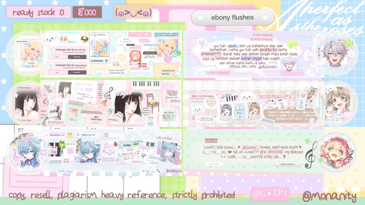 monanity's tweet photo. help reweet? thank you <3!!! 

lia sudah open untuk MADE BY REQUEST untuk katalog dibawah ini ☎️! bisa mulai dm sekarang untuk form nyaa yaaa :3 marie jajaaan!! 💟

t. layout fcv anime game 2d single couple squad opreq byreq 
#bealanja https://t.co/8hlkBChC42