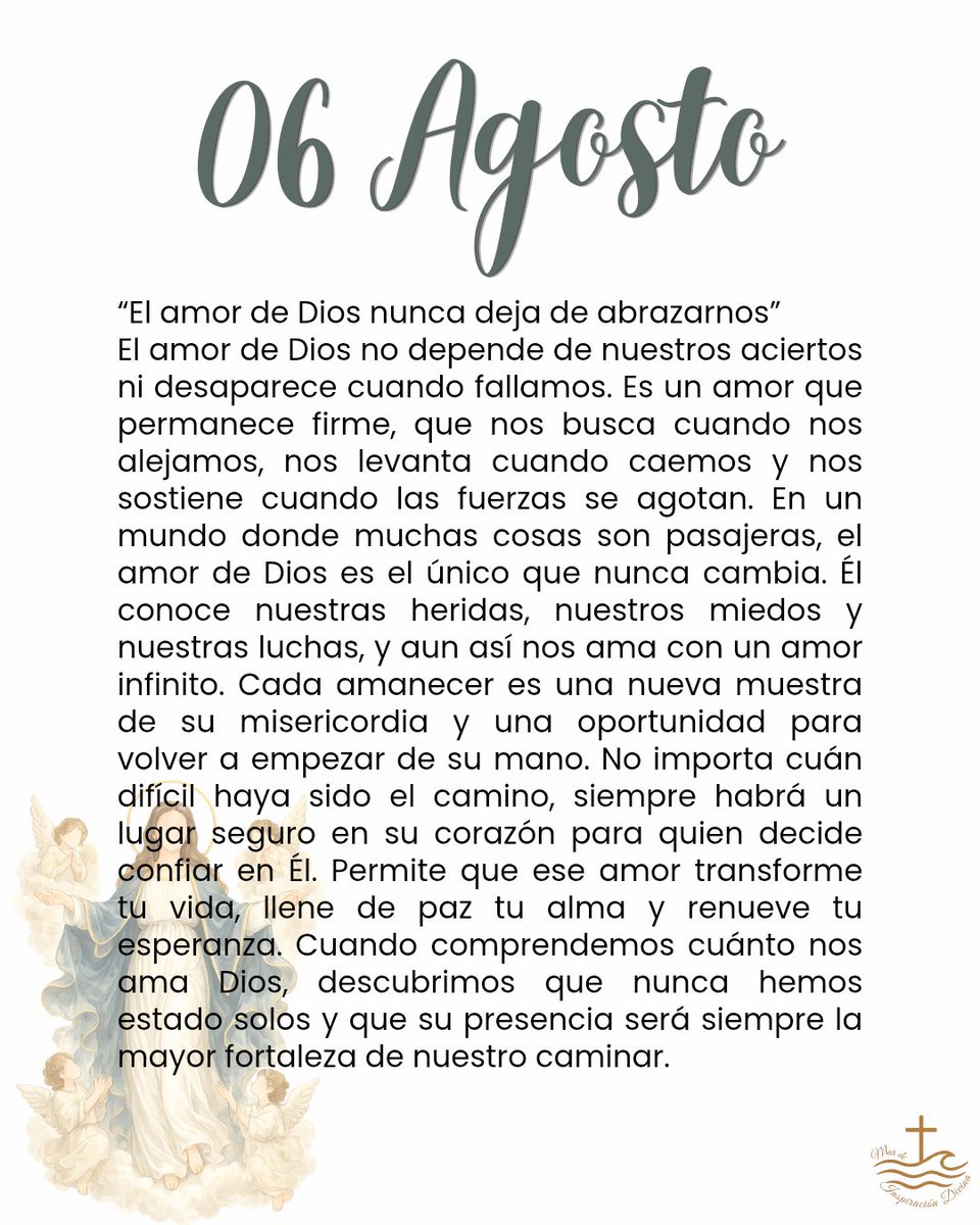 mar_deInsDivina's tweet photo. Quien vive en el amor de Dios nunca camina solo. 🙏🏻🤍✝️ https://t.co/KHpH0Gpqfy