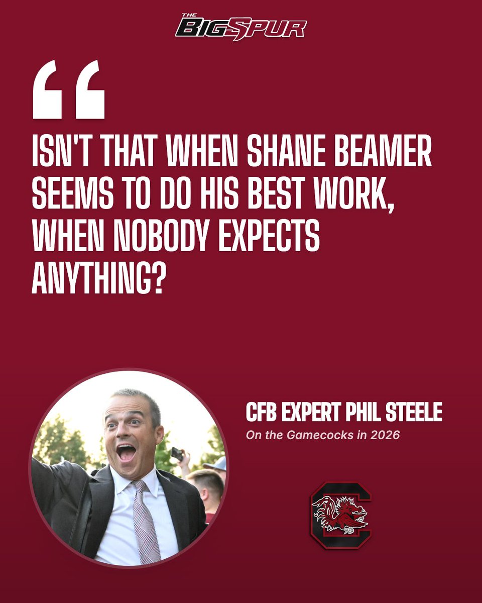 TheBigSpurOn3's tweet photo. From @PhilMullinax (the mad dog) what College Football Expert @philsteele042 told us exclusively about Carolina in July.

He joins @GamecocksShow tomorrow.

https://t.co/mIJYQPwR3Y https://t.co/xsOQLtpBTs