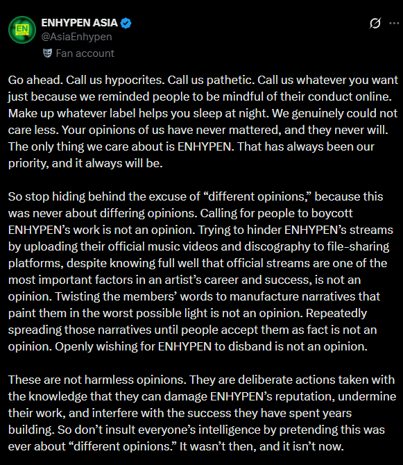 so0inkim's tweet photo. they still don't know the reason behind our boycott.
yes hypocrites indeed. https://t.co/6hDcq5I60V