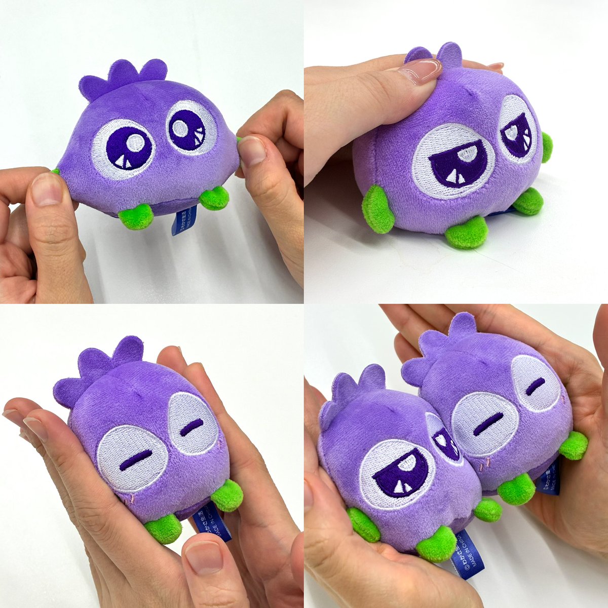 buru_buru_kun's tweet photo. 🤏むにゅっ。もちっ。
気づいたら何度も触っちゃう💜

「ブルブルくん むにゅっとぬいぐるみ」が新登場✨

🫐8月より全国のカプセルトイ売り場で順次発売！
🫐8/8(土)8/9(日)開催「ブルブル祭り」でも販売決定！

20周年記念の特別なぬいぐるみ✨
全5種類の中から、お気に入りのブルブルくんを見つけてね💜
