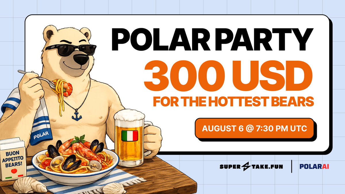superstakefun's tweet photo. 24-HOUR FLASH EVENT IS LIVE! 🚨

Over $300+ dropping TODAY ONLY across 6 different prize categories 🏆

Join us LIVE tonight with @PolarBerAI for a new $POLAR PARTY. Every match you play right now on Polar's game counts! 🐻‍❄️

Check how to enter 👇 (1/3)
