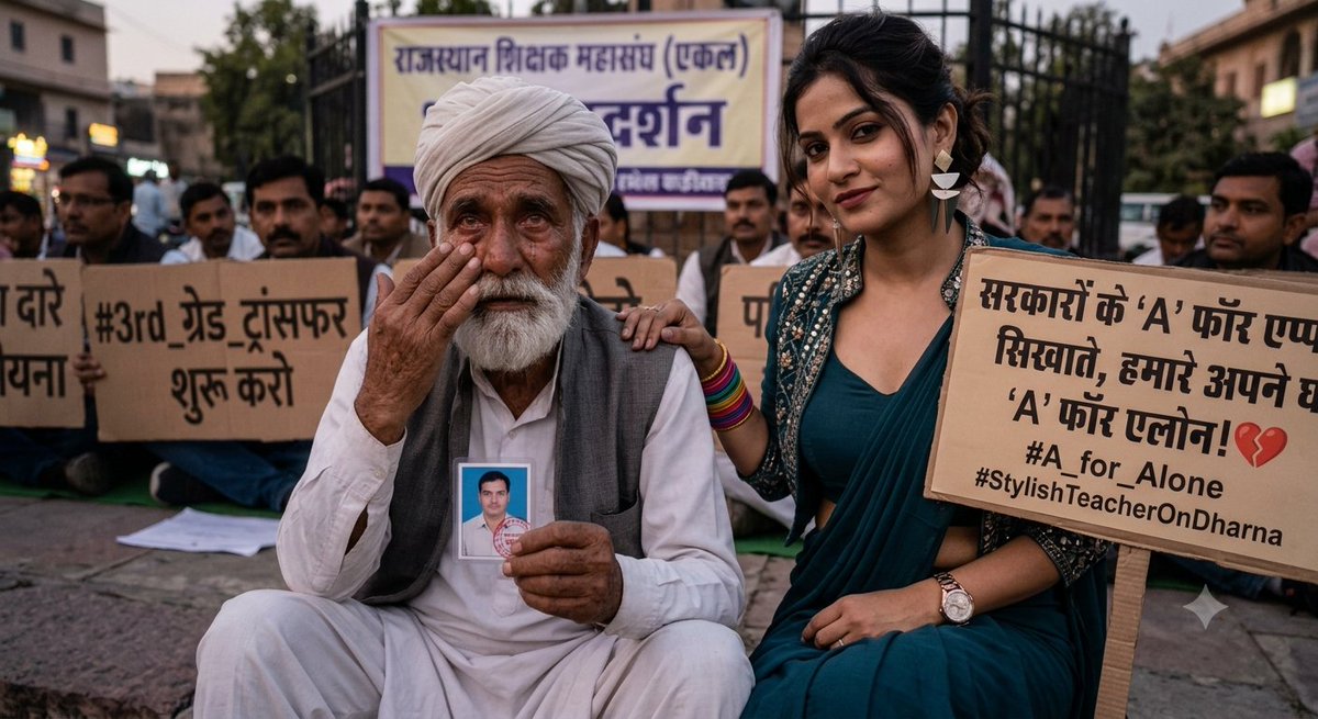 Teacher_3rdGrd's tweet photo. दूसरों के बच्चों को 'A for Apple' सिखाते-सिखाते, शिक्षकों के अपने घर 'A for Alone' हो गए! 💔
साहब, ये सिर्फ तबादले की फाइल नहीं, एक बाप के आंसुओं का हिसाब है... अब तो कलम चला दो!  🌝 
#3rd_Grade_Transfer_Now 

#तृतीय_श्रेणी_शिक्षक_तबादले
#TeachersTransfer #3rd_ग्रेड_ट्रांसफर https://t.co/F0dsBOiZqj