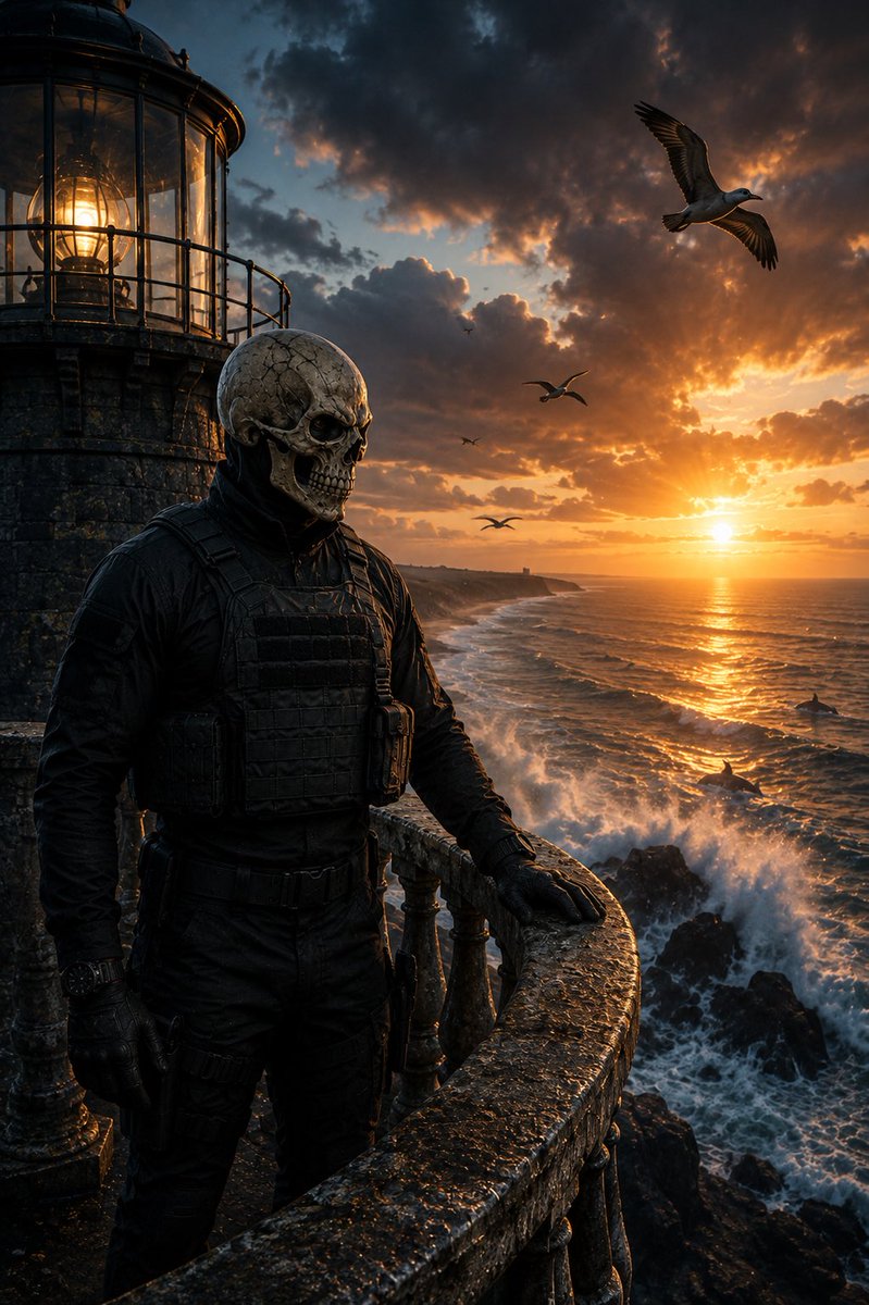 Rudeistheword's tweet photo. The lighthouse wasn’t built to admire the sunrise. It was built to stand through the storm.
Good morning. Be the one who stands when others can’t.
🤘🏻💀
#morningsunrise #Vaelor #fantasyart https://t.co/s0zmLIzEsC
