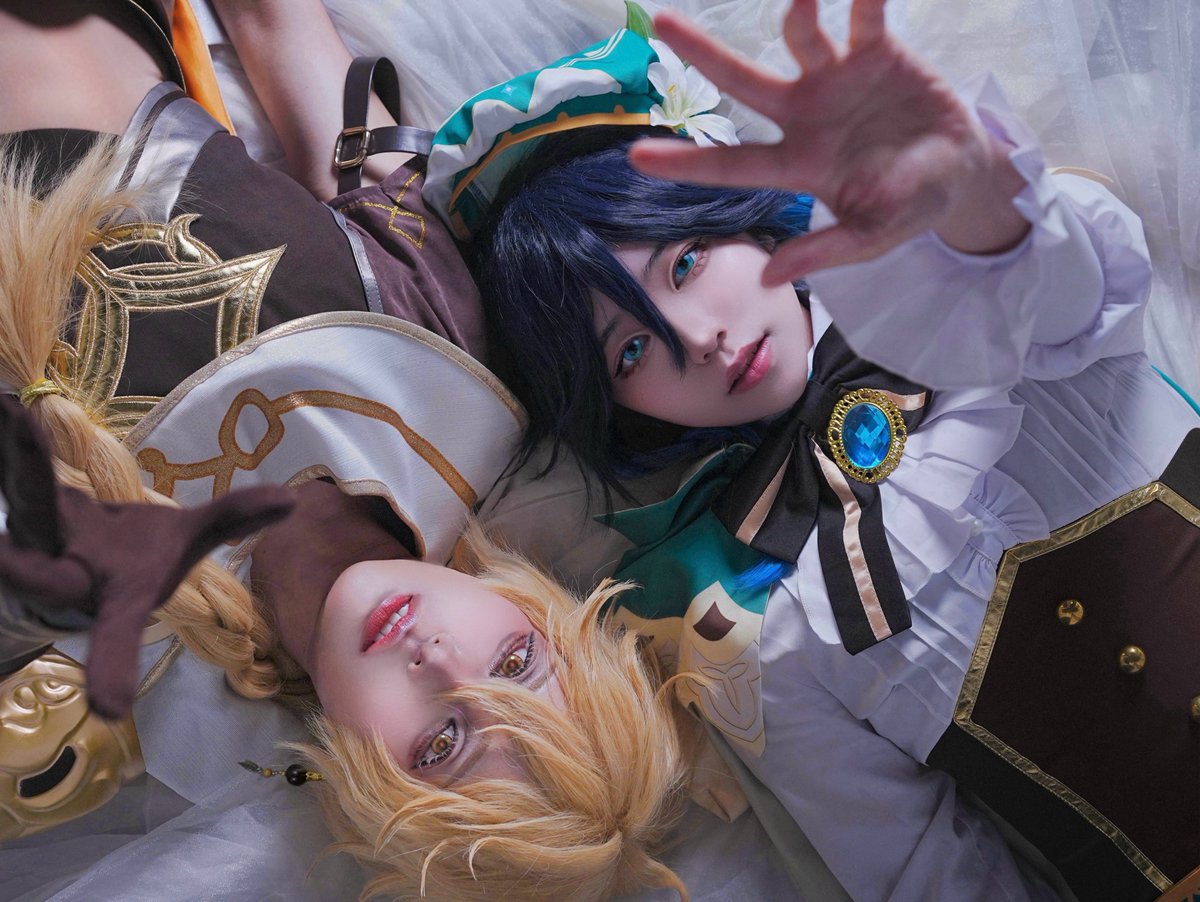 maaaani_cos_'s tweet photo. Cosplay /コスプレ
原神Genshin Impact

　⋆✦ウェンティ / Venty 
　⋆✦空/ Aether ⇢ @ymmik_cos 
📸(@hid_058 )さん

 #ハコアム大阪   #Genshinimpactcosplay https://t.co/yHNhsydBxw