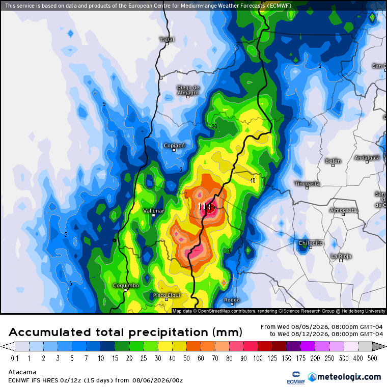 EdoWeatherman's tweet photo. AVISO EN SEGUIMIENTO ZONA NORTE.

Una situación en altura afectaría parte de las regiones de Tarapacá, Antofagasta, Atacama y Coquimbo, los días 11 y 12 de agosto, con fuertes precipitaciones, gran cantidad dw tormentas eléctricas y una isoterma sobre los 3000-3500 msnm. Se proyecta que entre Atacama y Coquimbo caiga lo más intenso, con sectores que acumularían más de 50 mm.

Lamentablemente esta situación está comenzando a parecerse al evento de marzo del 2015, yo espero que ojalá se debilite porque de lo contrario las consecuencias serán complejas.

Este evento viene apareciendo hace varios días y por ahora no muestra variaciones.

Seguiré actualizando la información diariamente.
