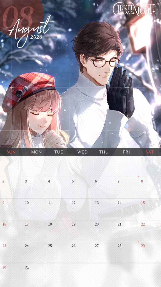 lightnnightsea's tweet photo. ✦ Lu Chen ✦ August Calendar

Stepping into the gentle warmth of August, together with you.

✦ Official Light and Night SEA Webshop: https://t.co/NoynvWQOa3
✦ Join our Discord: https://t.co/bCMvcAJvEv
✦ Join our Facebook Community:  https://t.co/ZhLgS0OVCi

 #LightandNight https://t.co/QLtmHQREi4