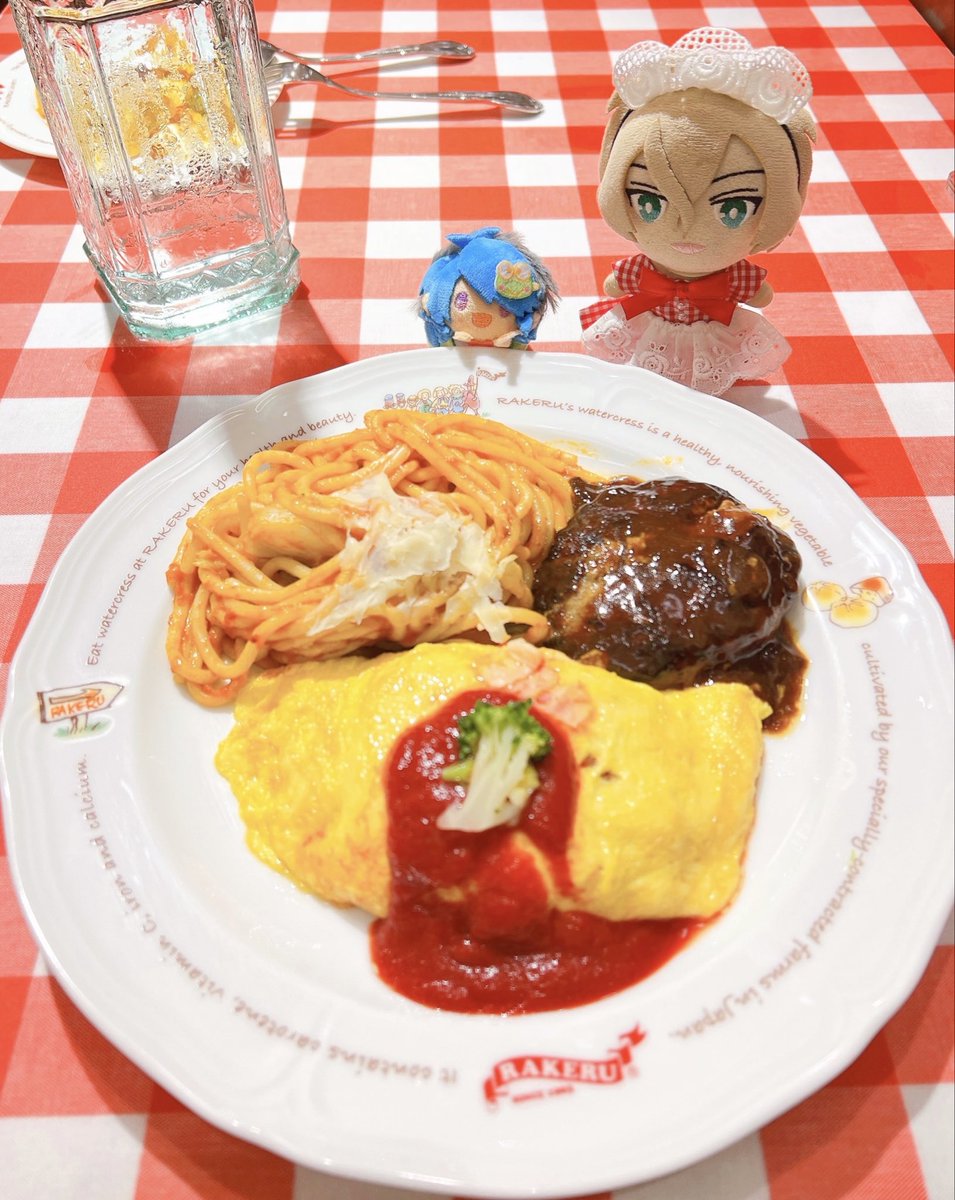 jam__vanilla's tweet photo. オムライス🍳 パスタ🍝ハンバーグの よくばりセットでおじゃ😋💕💕 https://t.co/jxsA4SK4QA