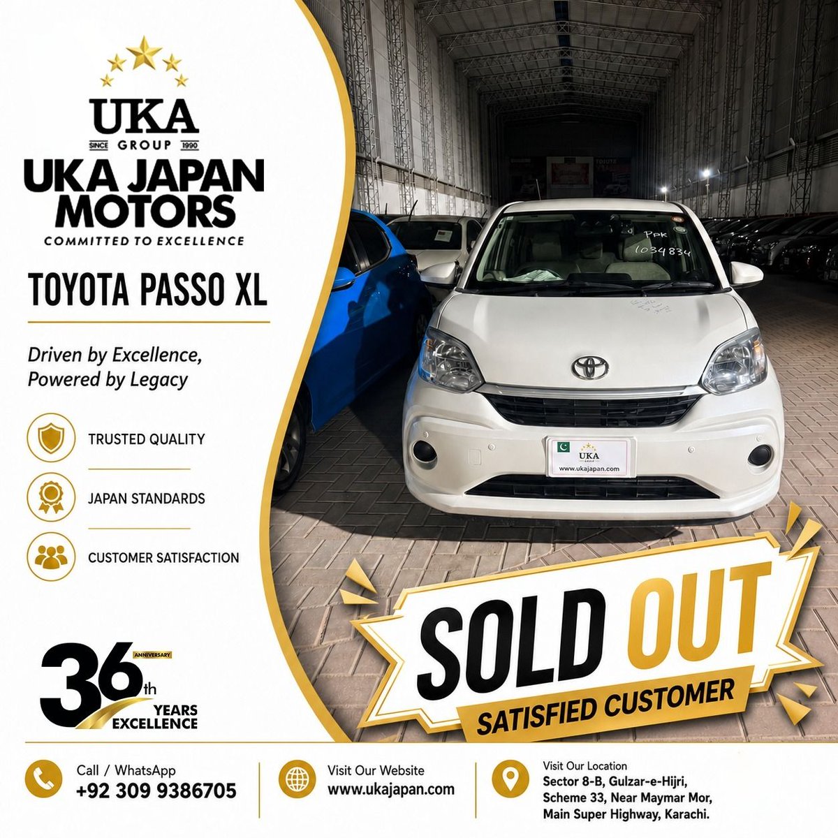 ukajapanmotors's tweet photo. SOLD OUT! Another milestone of trust, Japanese quality & customer satisfaction at our Super Highway Karachi branch. 🎉
#UKAJapanMotors #CarSold #JapaneseCars #PakistanCars #HappyCustomer https://t.co/e9H94qdERP