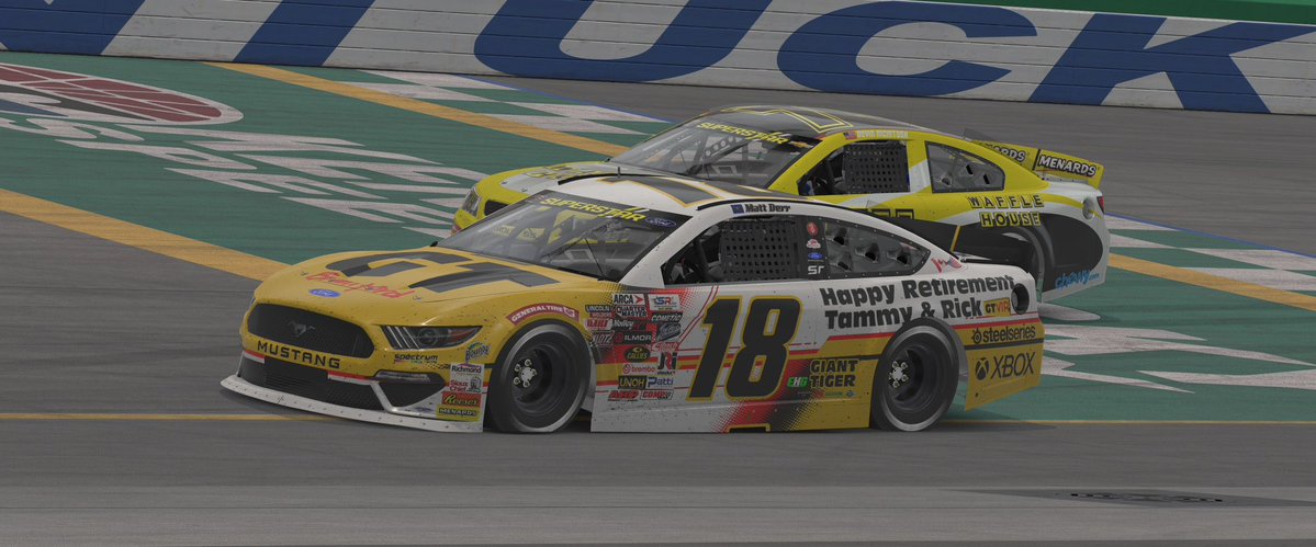 RacingSpectrum's tweet photo. Our @SuperstarARCA East results from Kentucky:
8th @MatthewDerr18 #18
20th @MadElf11 #98
26th Eric Kepf #63
29 @kevinwatler7 #14
Not a great race.
#iracing #eracing #srleast #arca #stockcar https://t.co/6d7JYt1hva