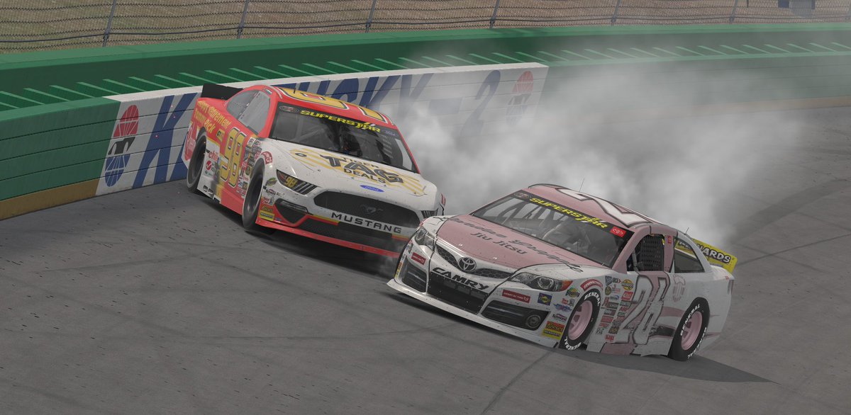 RacingSpectrum's tweet photo. Our @SuperstarARCA East results from Kentucky:
8th @MatthewDerr18 #18
20th @MadElf11 #98
26th Eric Kepf #63
29 @kevinwatler7 #14
Not a great race.
#iracing #eracing #srleast #arca #stockcar https://t.co/6d7JYt1hva