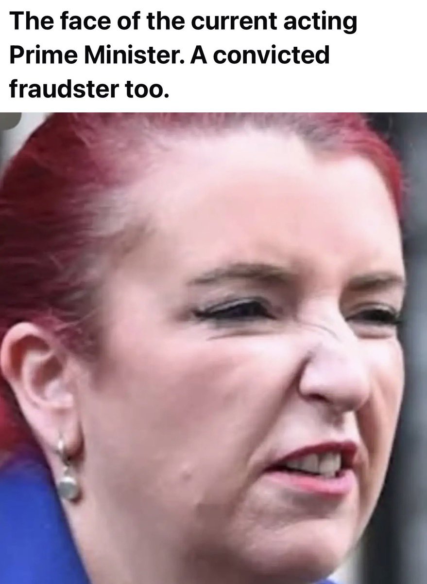 NotFarLeftAtAll's tweet photo. The face of the current acting Prime Minister. A convicted fraudster too. https://t.co/v55GxarNQ6