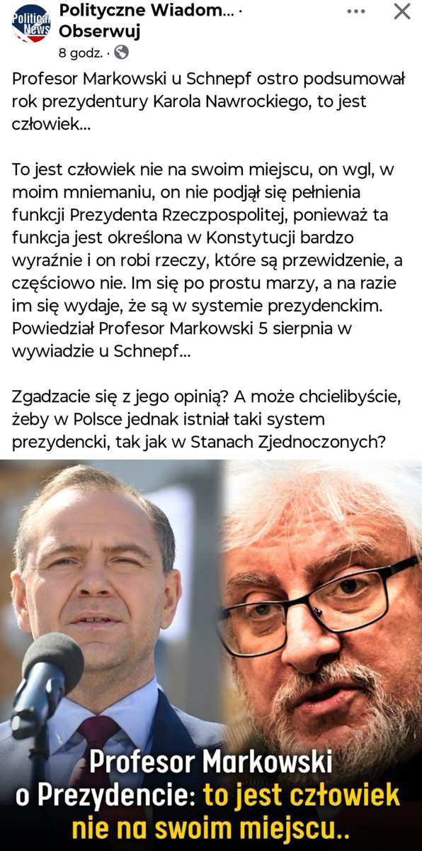 RobertSzkudlar2's tweet photo. BY THE WAY
Żadnego systemu prezydenckiego, żadnych patałachów, #AlFons.ów, patusów i snusów.
Zrezygnować z instytucji prezydenta na rzecz systemu parlament.-gabinet. z premierem jako wodzem państwa na podobieństwo Francji.
Taniej szybciej i konkretnie.
Bez sensu utrzymywać bandę https://t.co/17gqIAWEtI