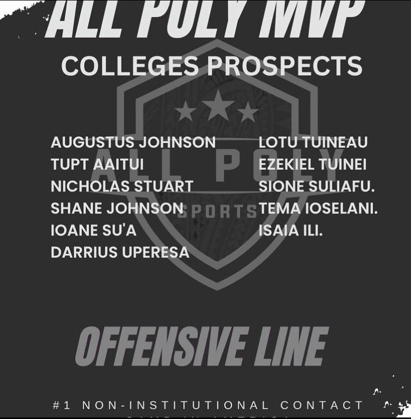 temaioselani_56's tweet photo. Grateful for the opportunity to compete at the All Poly Camp in Salt Lake City, Utah. Honored to earn Offensive Line MVP 💯and thankful to everyone who made this experience possible. Thank you @AllPolySports1 for the opportunity  All glory to God🙌🏽 https://t.co/2pcuBC4l9u