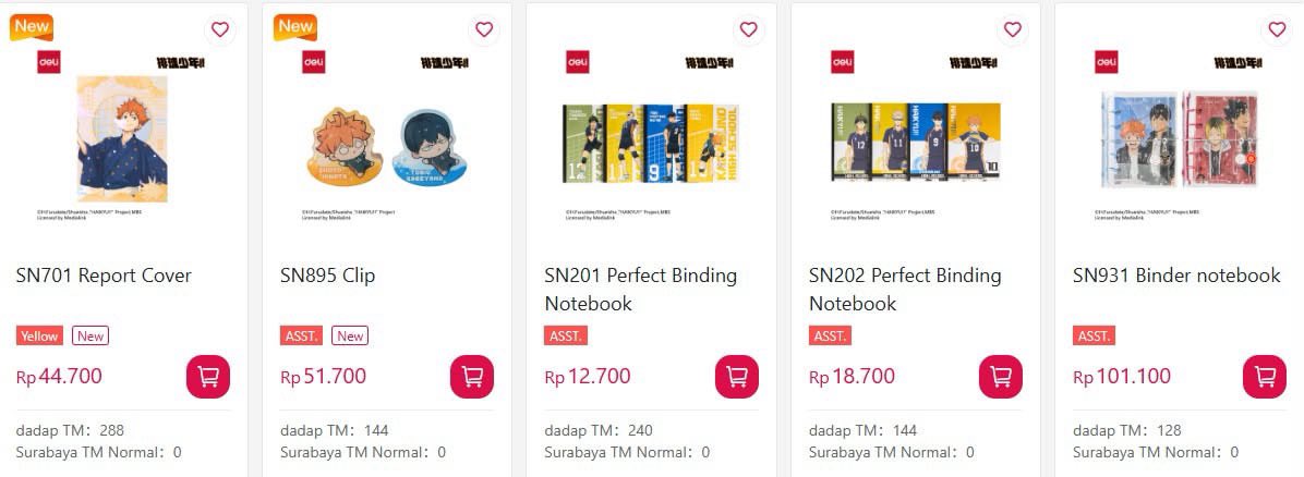 keishiren's tweet photo. Aku dapat info A1, Deli Indonesia bakal keluarin produk alat tulis dan merchandise kolaborasi dengan Haikyuu!!

Harusnya udah bisa dibeli mulai bulan depan, ya~ https://t.co/SMi0Iekdnn