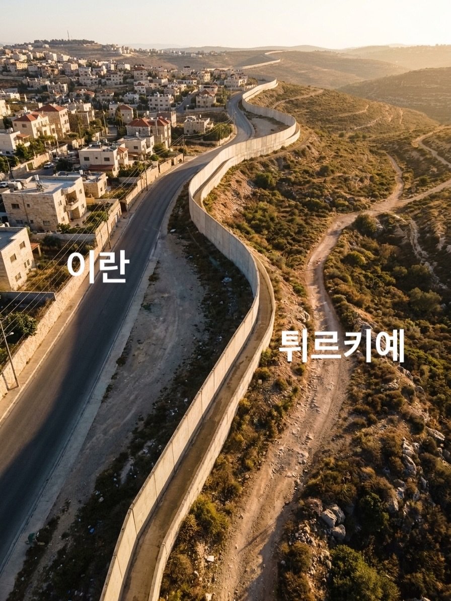 KTX7622's tweet photo. 신기한 ​국가별 국경 풍경

​이란 - 튀르키예
높게 세워진 콘크리트 장벽과 도로를 경계로 나뉘어 있습니다.

​폴란드 - 우크라이나
양국 들판 위에 커다란 물고기 모양의 아트(크롭 서클/지상화)가 조성된 경작지 국경입니다.

​팔레스타인 - 이스라��
낙서가 그려진 거대한 콘크리트 분리 장벽으로 가로막혀 있습니다.

​싱가포르 - 인도네시아
바다/해협을 사이에 두고 고층 빌딩 숲과 숲속 주택가가 대비되는 해상 국경입니다.