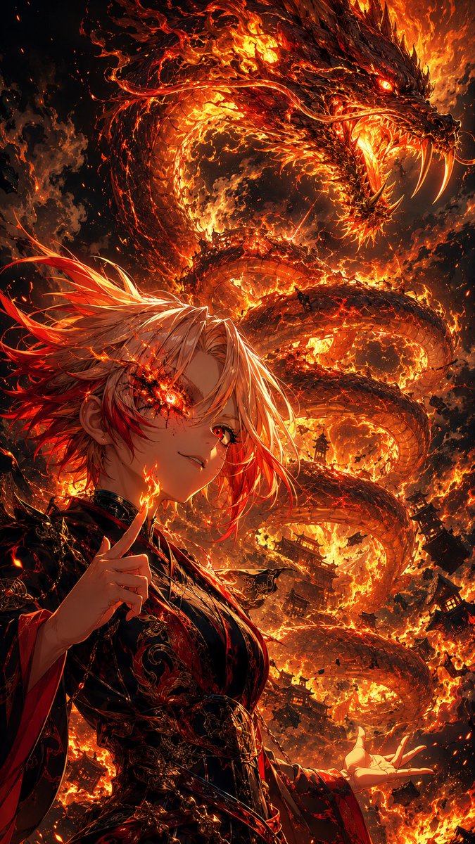 Vsd2Nt's tweet photo. #firemoon
鱗無しversionと有りversion
鱗ない方が龍の形をした「炎」って感じがする。
逆に鱗があると炎を纏った「龍」って感じ。 https://t.co/wgZ46ZM3IB