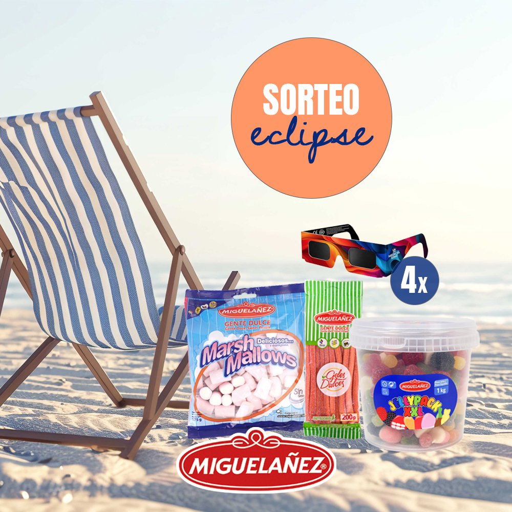miguelanez's tweet photo. ¿Has pensado con quién vas a ver el eclipse? Sorteamos este lote con 4 gafas homologadas para disfrutar la experiencia al máximo. 

🌞 Síguenos.

🌞Dinos dónde vas a ver este evento tan especial.

Diremos el ganad@r el lunes. #sorteo #eclipse Válido en Península y Baleares. ❤️ https://t.co/mNHRit6vZg