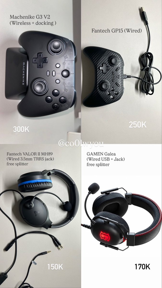 co0lwyou's tweet photo. wts / preloved barang Ex-review @mclkmj (keyboard gaming, mouse, headset gaming, gamepad) 

- semua kondisi used like new atau hanya keperluan konten saja
- pembelian melalui DM
- pengiriman via JnT
- harga lebih murah dari harga asli https://t.co/DeH3Kr9Dv2