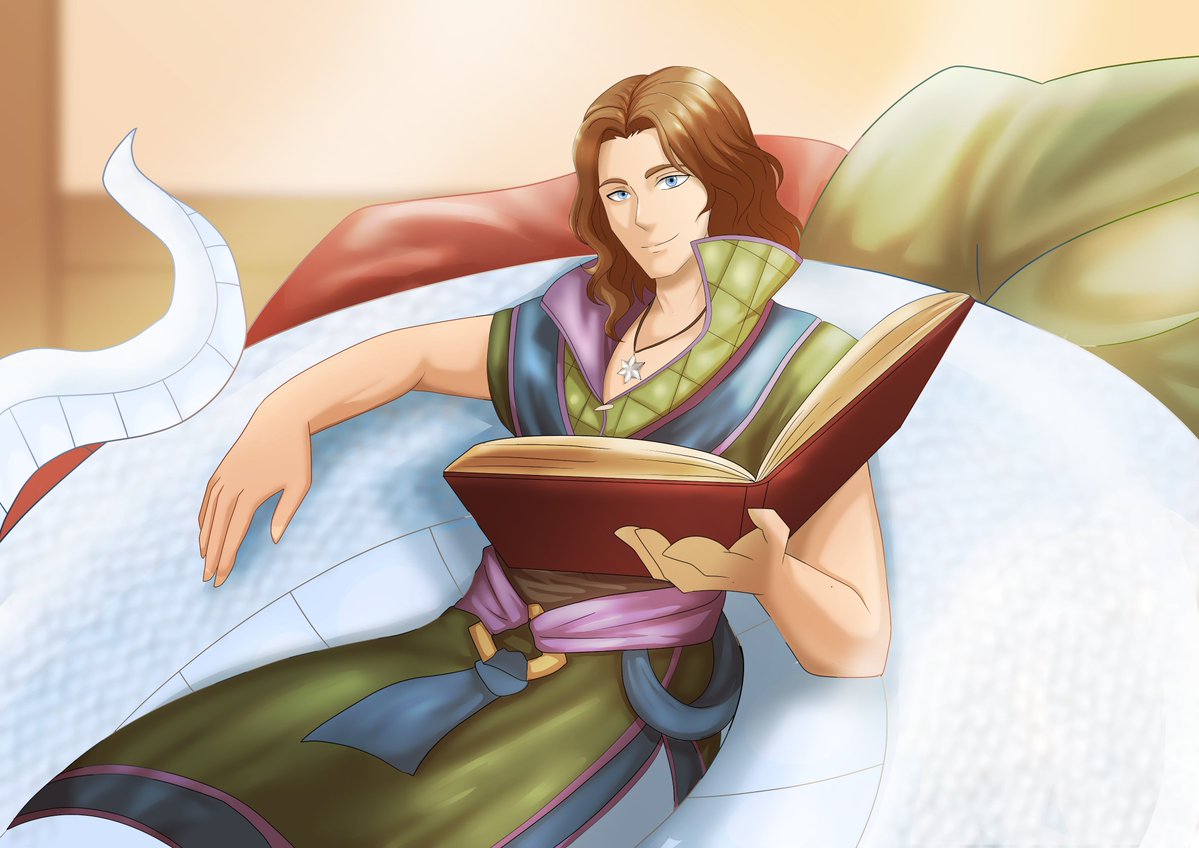 spiralsquire's tweet photo. My latest Pathfinder character, brought to life by @Octopuswitch12 

Vasir. Nagaji Thaumaturge, adventurer, scholar of the esoteric, arcane, occult, and divine. Mix that with a charming smile and a sensual twinkle in his eye, and you may just find yourself wrapped in his coils. https://t.co/cSYJkk185x