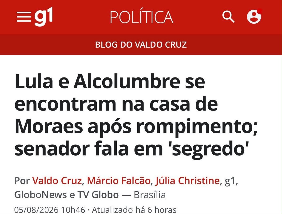 radardamidia's tweet photo. Lula e Davi Alcolumbre reunem-se na casa de Alexandre de Moraes, com a presença de Cristiano Zanin, num encontro reservado, e senador fala em "segredo".

A separação dos poderes deu lugar ao conluio dos poderes, sob a tutela do Judiciário, para subjugar o Brasil a uma autocracia.

"A República foi tomada de assalto. A nossa democracia foi subjugada" (@adrianosoares).