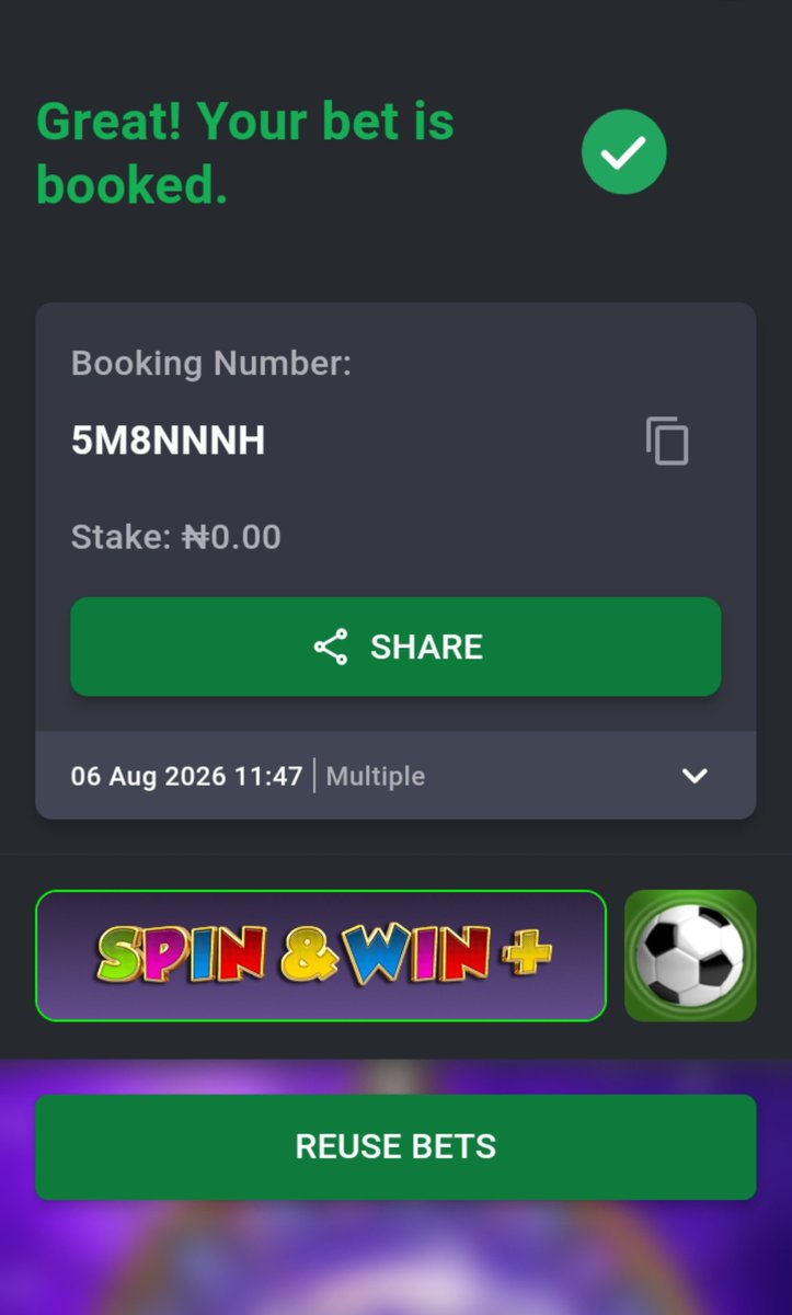 deoscarvibes's tweet photo. Thursday Picks

5M8NNNH

Bet9ja https://t.co/fgcwCAucmD
