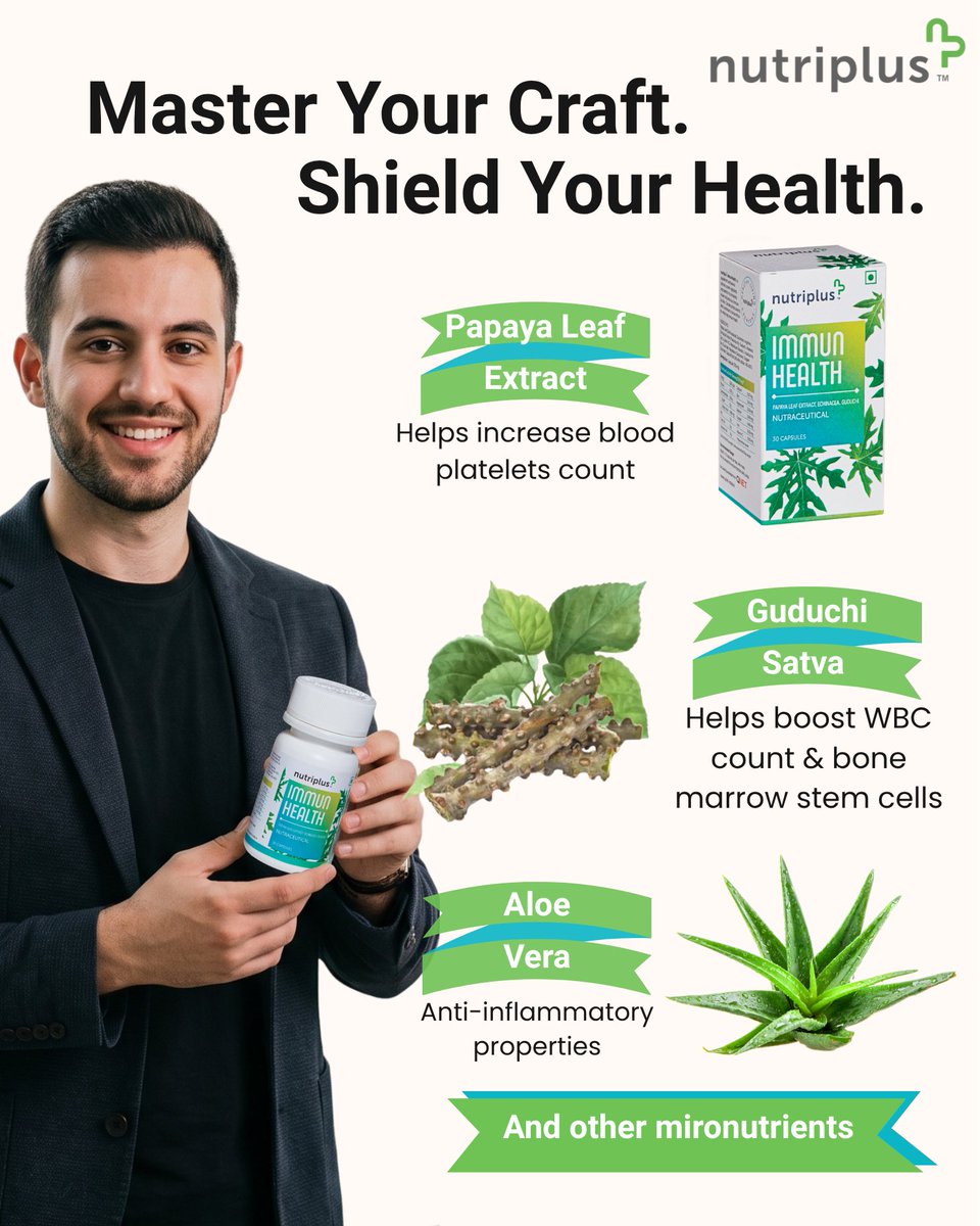 QNET_India's tweet photo. Master your craft. Support your well-being. 🚀

True leadership requires skill, and a strong foundation to sustain it. Don't let your ambition outpace your well-being.

Make #Nutriplus ImmunHealth part of your daily routine. 🛡️💻
#ImmunHealth #HighPerformance #QNETIndia https://t.co/pHo0TlTFg4