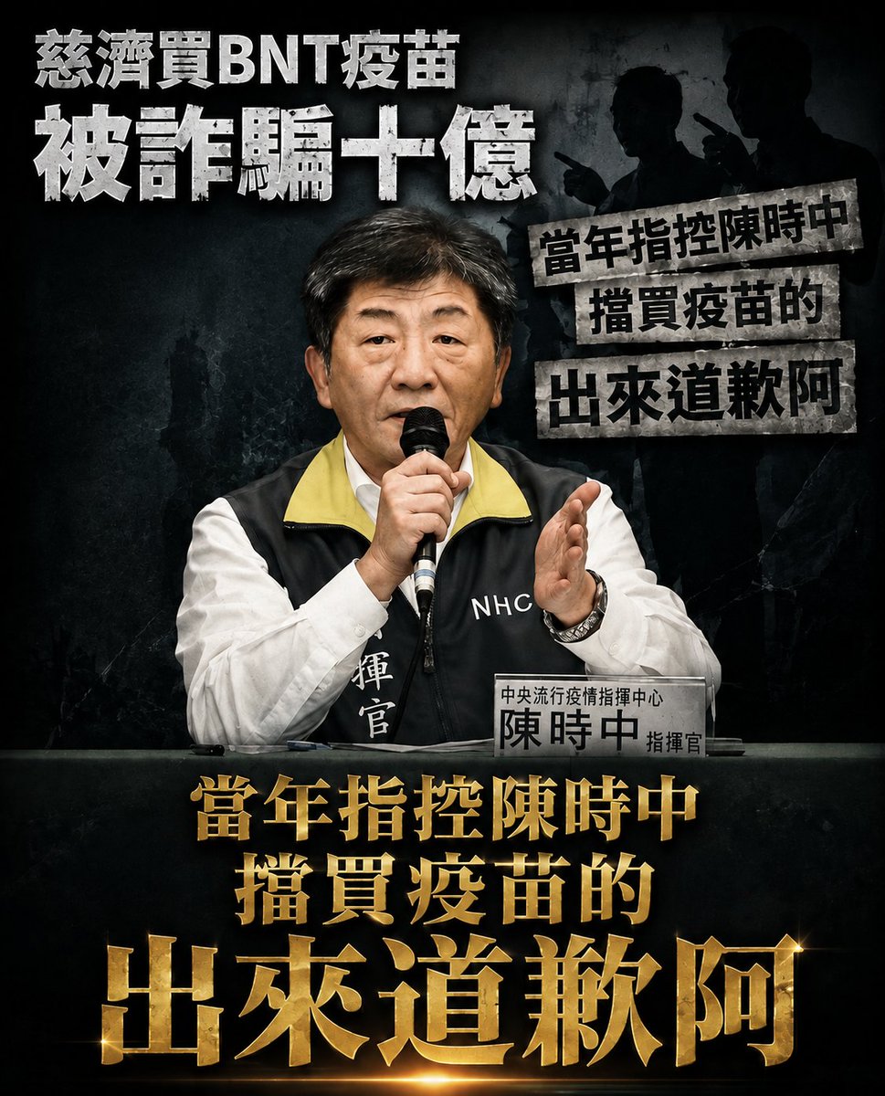 twsunflower1450's tweet photo. 總算又還他一點清白，當年靠杯靠木的都出來道歉啊！！！

當年國民黨嗆人民要相信慈濟還是相信民進黨？

蔣萬安嗆相信慈濟還是相信民進黨？

柯文哲嗆是當慈濟是傻子嗎？

結果勒？被騙的十億要算誰的？

當年抹黑陳時中的，最少都欠他與這個社會一個交代與道歉。 https://t.co/mvchcu1HyT