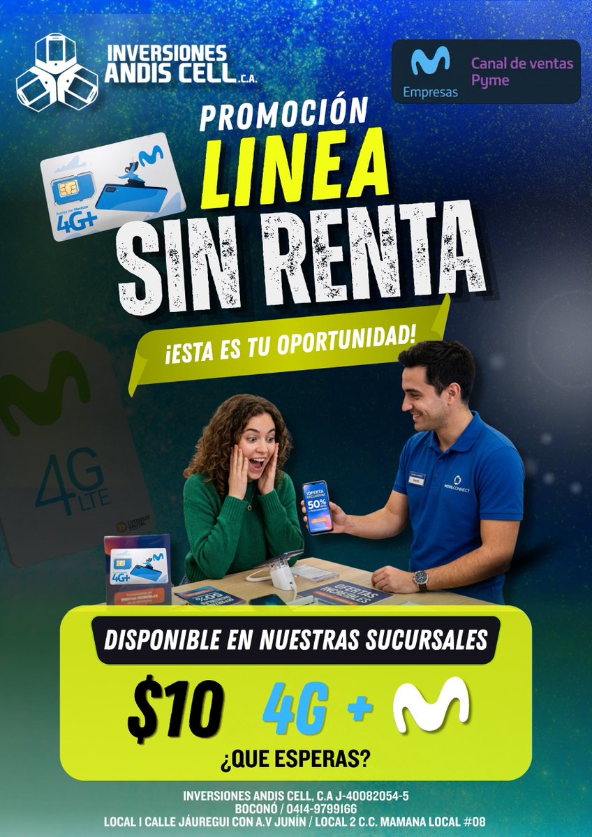 ANDISCELL's tweet photo. En los negocios, la única constante es el cambio. Si tienes meses de picos altos y otros más tranquilos, tu plan móvil debería adaptarse a ese ritmo.
Con el Plan Full Plus de Movistar Empresas, tú tienes el control, solo pagas lo que tu equipo consume. Tu estrategia es ágil https://t.co/xOhwQ8WDtB