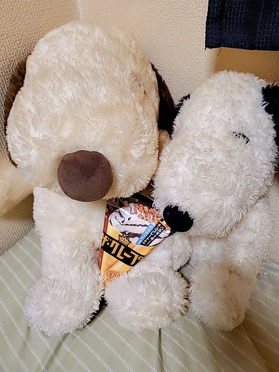 skeleton_DS's tweet photo. アイス🍦分け合うスヌーピー https://t.co/eAq6rRVCn6