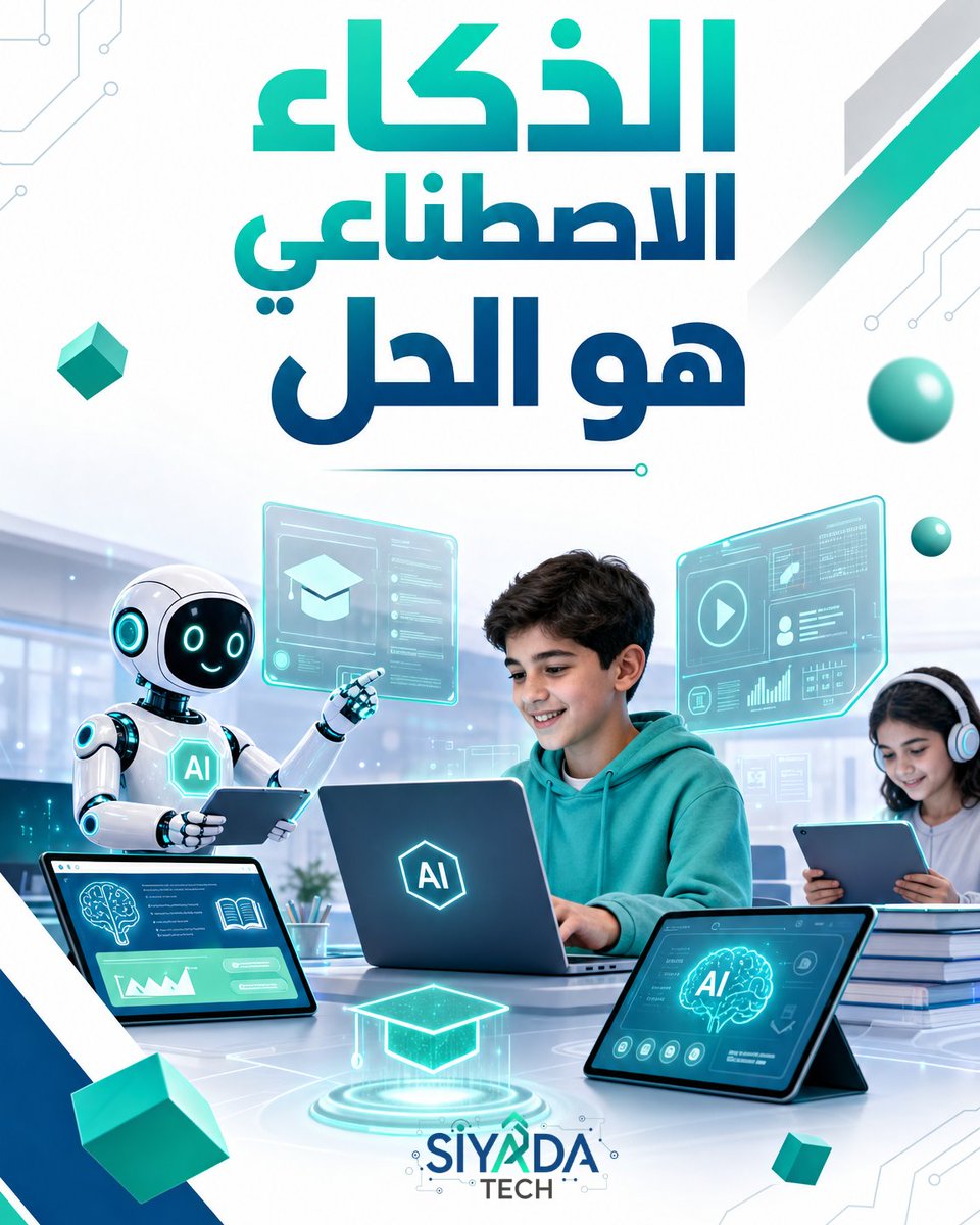 SiyadaTech's tweet photo. كيف يؤثر الذكاء الاصطناعي في التعليم؟  هل هو ثورة أم تهديد؟ اترك لنا رأيك! https://t.co/IZjaqYn68D