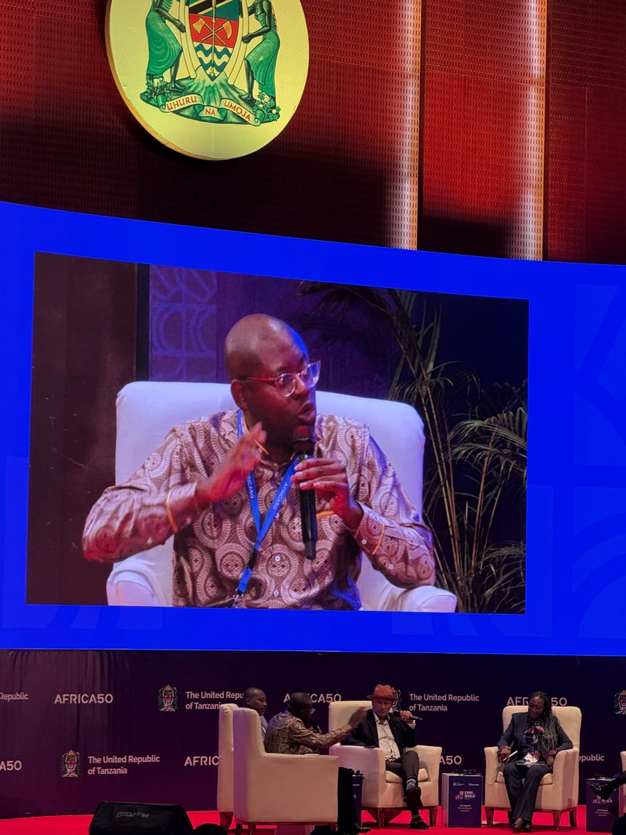 Goldkeys's tweet photo. Closing debate panel of the Infra for Africa Summit (powered by Africa50) just wrapping up in Dar es Salaam, Tanzania.

Fascinating points on the pros and cons of multilateralism by Bright and his co-debaters. https://t.co/qd4vDUhAY8