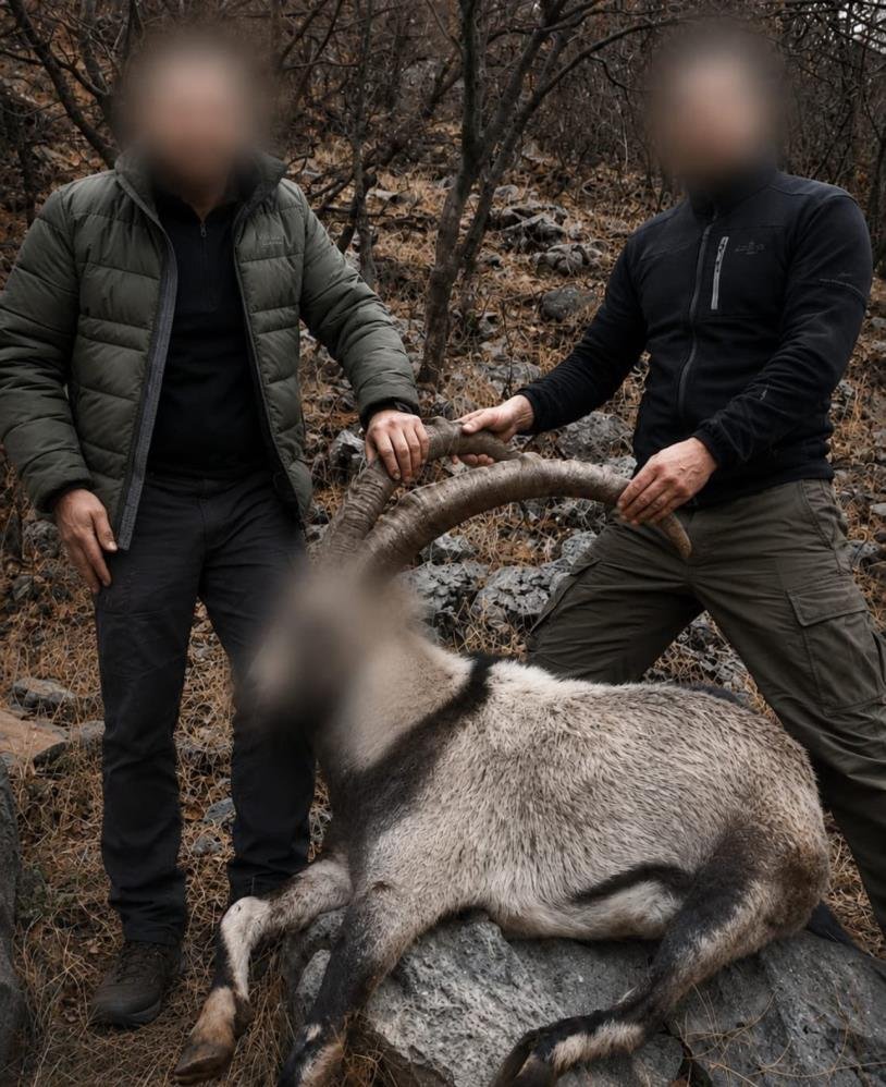 bpthaber's tweet photo. Siirt’te 6 yıl önce koruma altındaki 5 yaban keçisini yasa dışı avlayan kişilere idari para cezası kesildi. https://t.co/w8XZGzsSG7