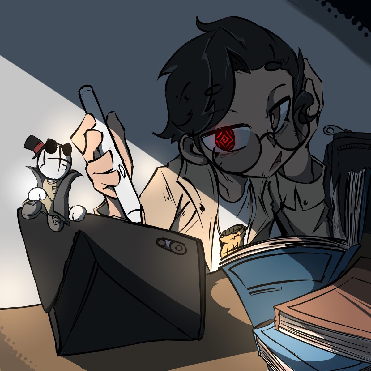 TophatAAAAAAA's tweet photo. A doodle during studies for exam… https://t.co/6FKOV565rV