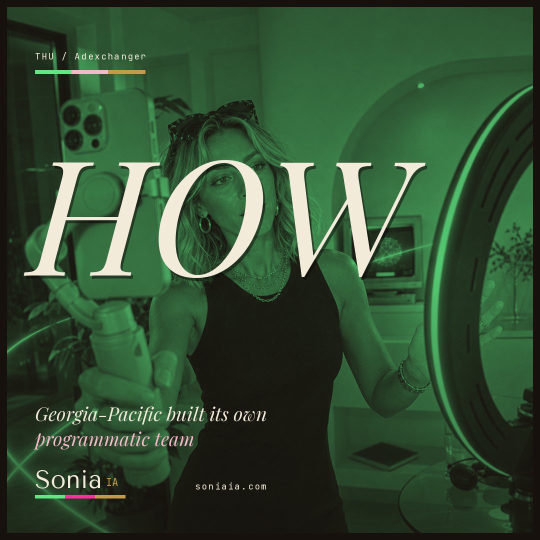 soniaia_'s tweet photo. Georgia-Pacific built their programmatic media team from the ground up, no agency handover.

They hired traders, stood up their own tech stack + are running DSP buys themselves.
That kind of move takes 2-3 years to even start working. https://t.co/oXIpxncotg