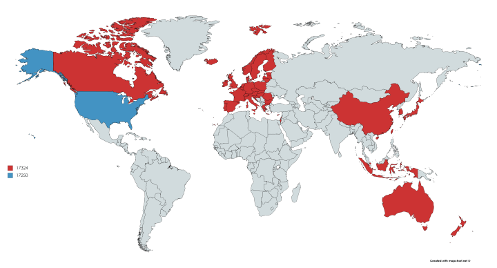 BrilliantMaps's tweet photo. The Countries In Red (Population 2.3 billion) Have As Many Murders Combined As The US (Population 330 million) 

The stats by country: https://t.co/VsM0TQcE2U https://t.co/0ra9pzR5a6
