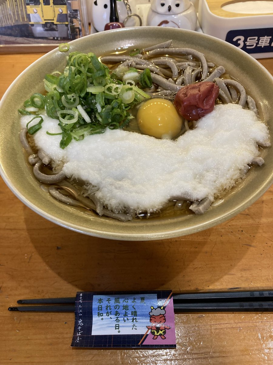 pam306's tweet photo. 山かけ+梅大盛

大江山鬼そば屋 https://t.co/p9Dio3da03