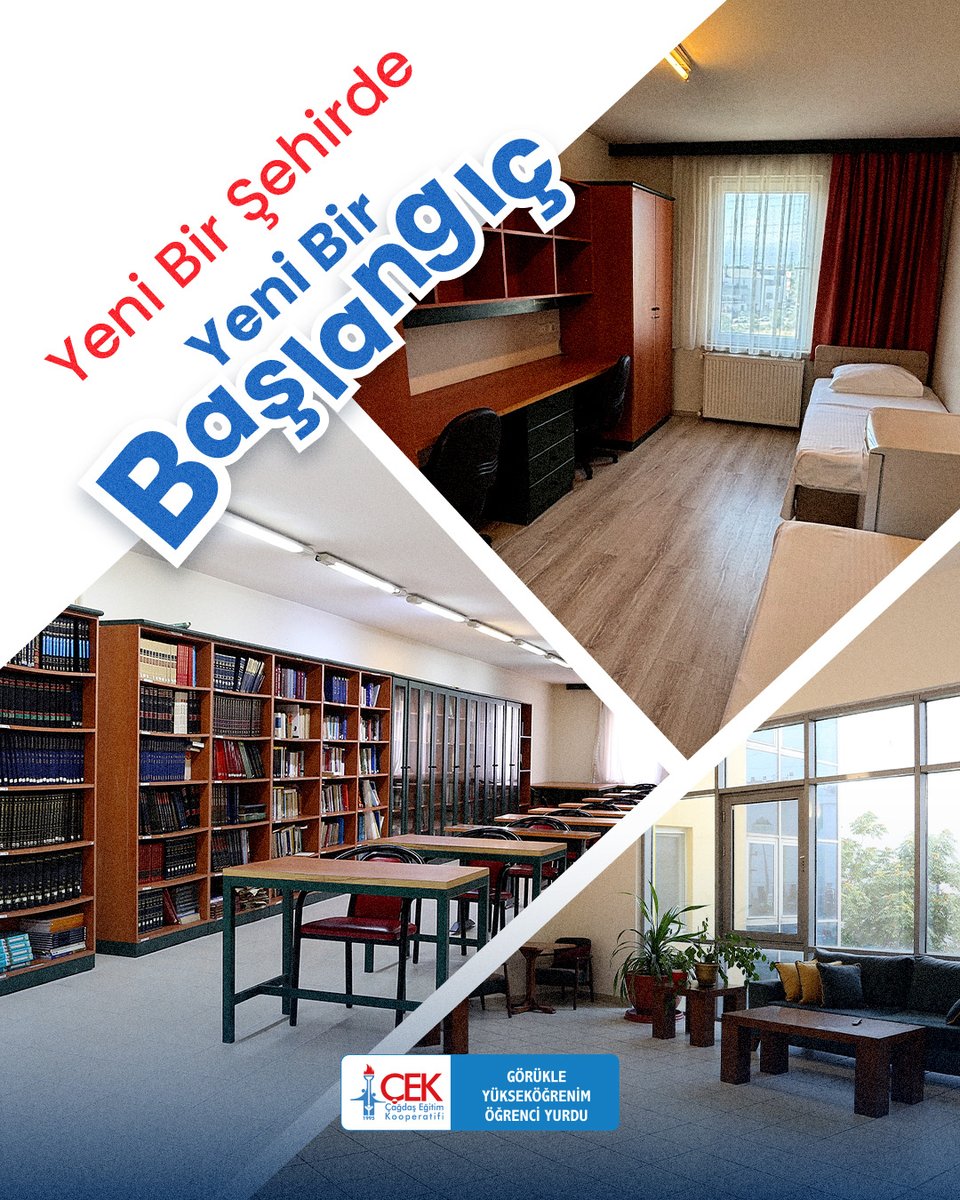 CekYurdu's tweet photo. ✓Güvenli yaşam alanı
 ✓ Konforlu odalar
 ✓ Öğrenci odaklı hizmet anlayışı
.
#ÇağdaşEğitimKooperatifi #ÇEK #GörükleYükseköğrenimÖğrenciYurdu #GörükleYurtları #ÜniversiteYaşamı #ÖğrenciYurdu #Yükseköğrenim #BursaYurt https://t.co/I0gergWD8m