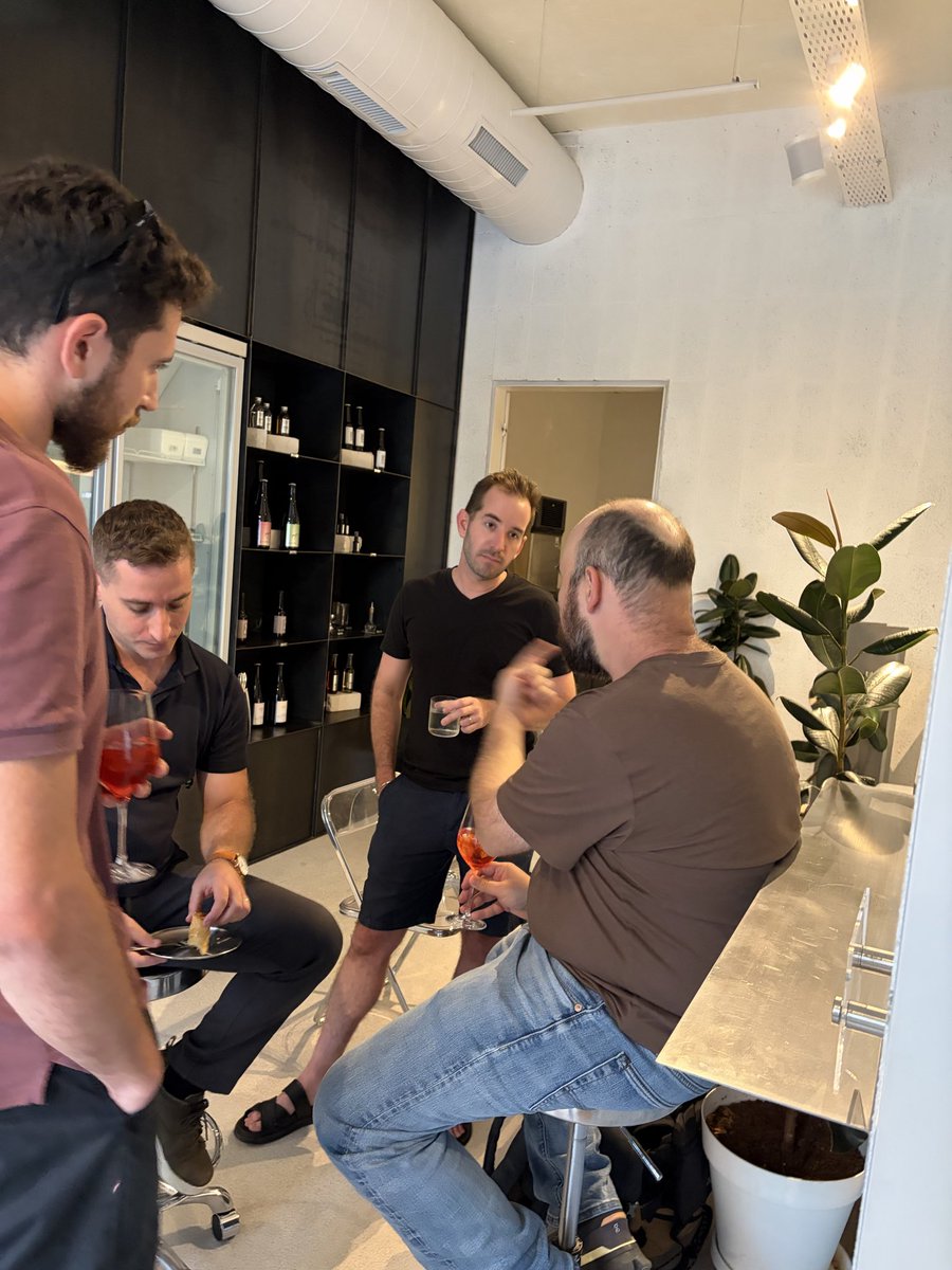 IamChocolateBar's tweet photo. we have some insane talent here, we just need to get everyone in the same room more often.

frontier ai researchers, sushi, cocktails, and conversations ranging from open-source models to machines of loving grace.

we’re just getting started 🍓

@itsTanki @IdanBier https://t.co/WEBcOKG0FM