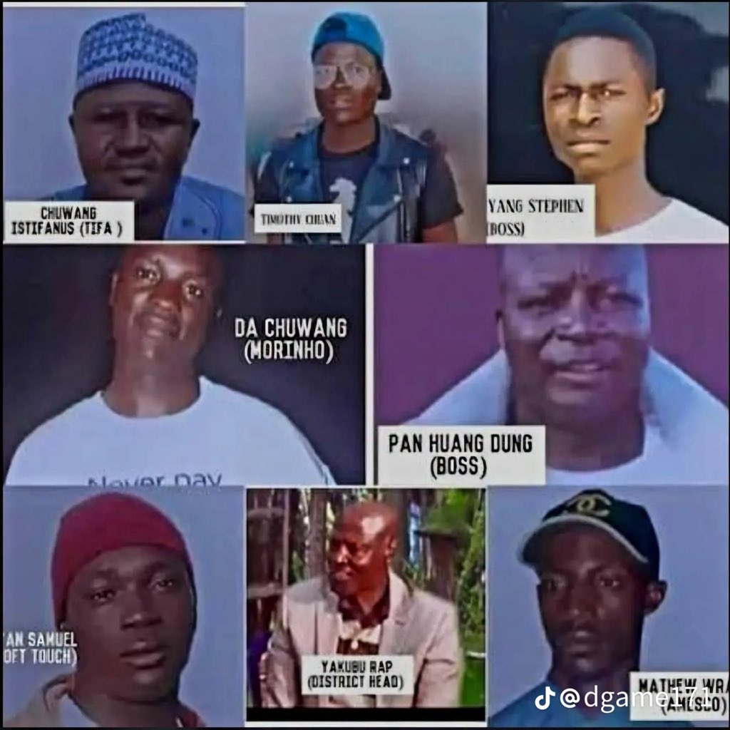 iambabangida_'s tweet photo. HERE ARE THE TERRORISTS WHO MURDERED MAJ.GENERAL IDRIS ALKALI IN DURA DU, PLATEAU STATE.

People keep asking us who the killers were. 

Here are the key ones (not all).

1. Da Yakubu Rap - The Village Head (District Head) of Dura - Du, who had full knowledge of the incident and deep influence over the local youth.

2. Timothy Chuwang (Tipper driver who drove the late General's vehicle into the Pond mass grave).

3. Mathew Chuwang Rwang - The Youth Leader of Dura - Du, accused of helping exhume and relocate the Generals corpse to a secret location.

4. Chuwang Samuel (aka Mourinho/Bulis) - A panel beater identified as a chief instigator.

5. Nyam Samuel (aka Soft Touch / Maimay) - A panel beater directly implicated as a principal suspect.

6. Pam Gyang Dung (alias Boss)

7. Moses Gyang (Son of Pam Gyang, found with an illegal pistol).

8. Chuwang Isifanus Pwajok (alias Tifa).

9. Solomon Gyang Jang

10. Dung Deme.

11. Gyang Murrak.

They are part of a list of 28 who were initially arrested including the female organiser of the criminal women protest that tried to stop military from accessing the Pond mass grave.

This is just one of many cases of murder committed by some plateau Christian’s terrorists against Muslim travelers in plateau just like that.