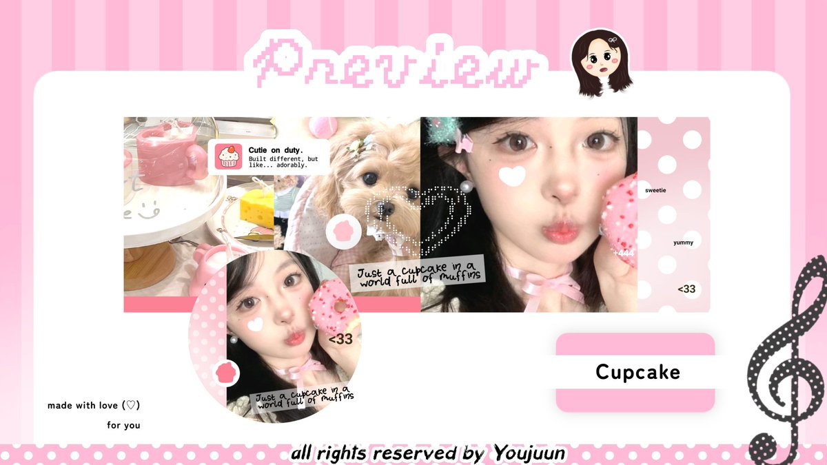 youjuun's tweet photo. help rt, thank you.

aku mau memperkenalkan anak baru yang kuberi nama < Cupcake >, 🧁 untuk layout ufs ia. jika ada kesamaan dengan BA lain silahkan tegur aku dengan baik melalui dm. oh iya, aku juga mencari kinci, silahkan tinggalkan foto di bawah!

#bealanja #zonauang https://t.co/2tfsVTFHDF