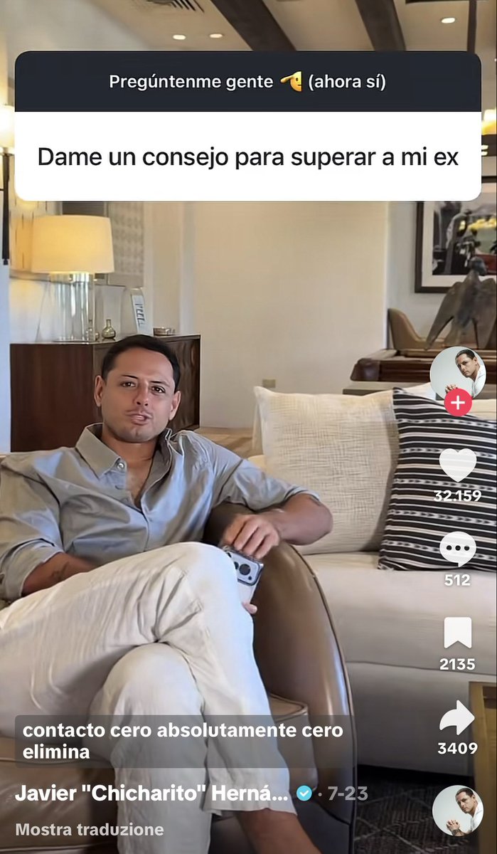 FedericoDav_SSL's tweet photo. El Chicharito Hernandez che dà consigli su come superare l’ex non era esattamente nelle mie previsioni sul mio feed di TikTok https://t.co/SDzxNeR25x