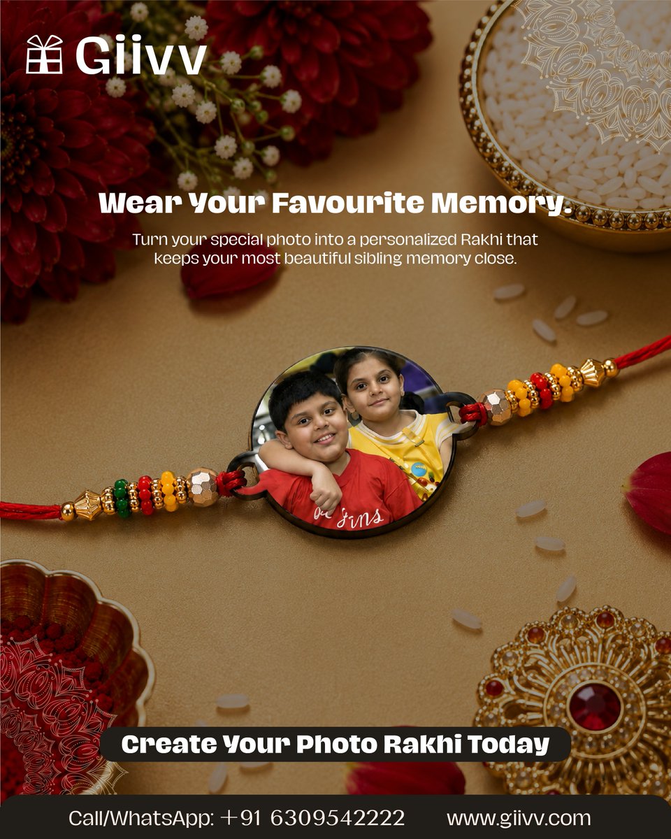 giivv_com's tweet photo. Make Raksha Bandhan truly personal with name, photo, Rudraksha and Evil Eye Rakhis made just for him. ❤️

Shop: https://t.co/8I6aITOw2e
WhatsApp: +91 6309542222
#GIIVV #RakshaBandhan #PersonalizedRakhi #GiftForBrother https://t.co/3HEf8SDZUB