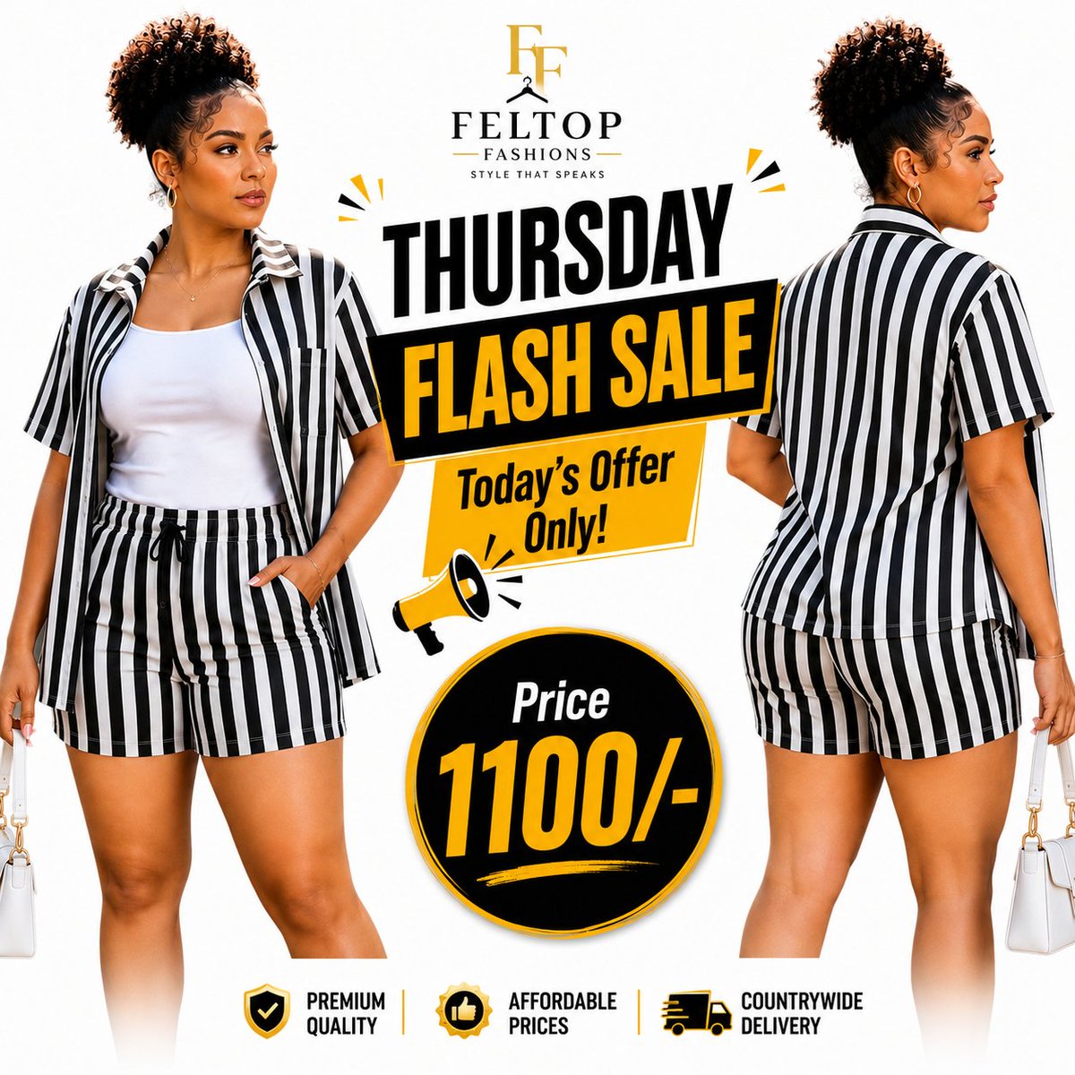 Feltopfashions's tweet photo. 🔥 THURSDAY FLASH SALE!
Today's Offer Only! Get this stylish matching set for just KSh 1,100.
✨ Trendy ✨ Comfortable ✨ Limited Stock
📩 Order now via WhatsApp: 0725520686
#ThursdayFlashSale #FlashSale #FeltopFashions #FashionDeals #KenyaFashion #ShopNow #AffordableFashion https://t.co/WfHqUWP7n3