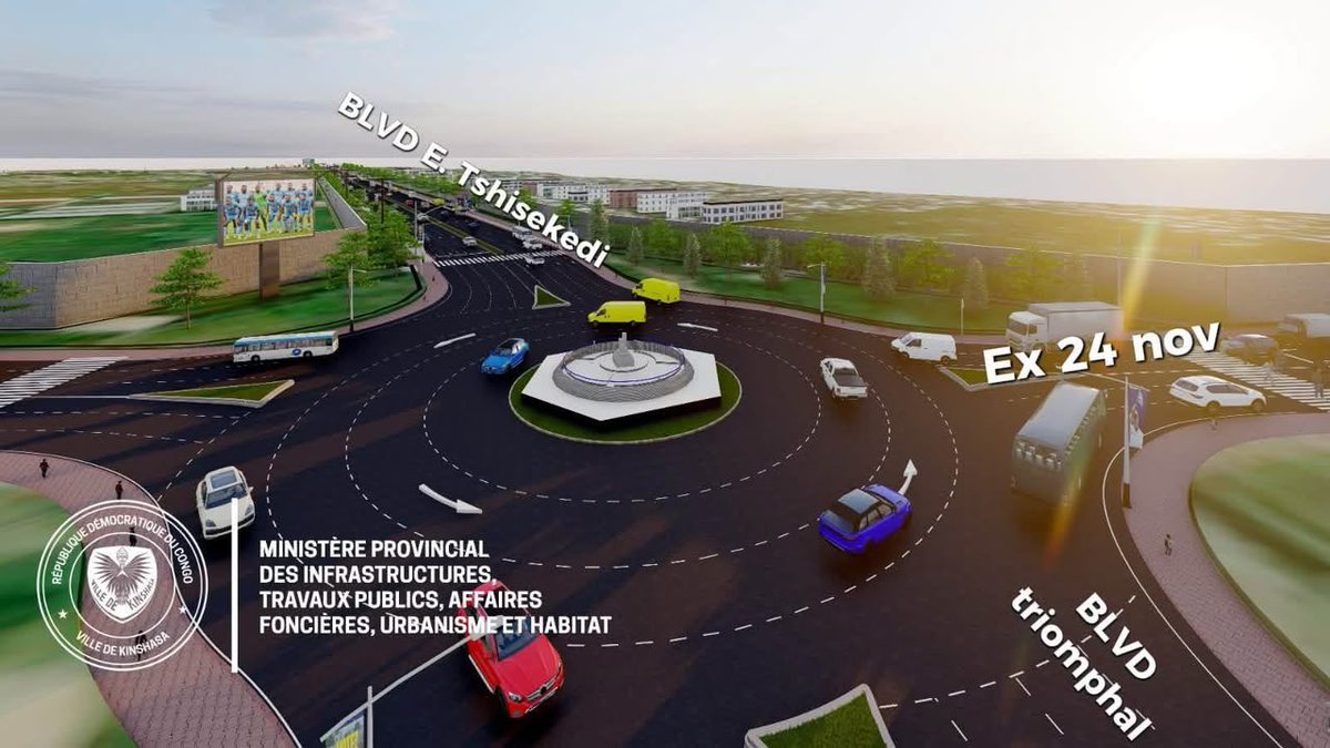 GouvernoratK's tweet photo. 𝗞𝗜𝗡𝗦𝗛𝗔𝗦𝗔 - 𝗜𝗡𝗙𝗥𝗔𝗦𝗧𝗥𝗨𝗖𝗧𝗨𝗥𝗘 
Le Gouvernement provincial annonce le début imminent des travaux de construction du boulevard 𝗘𝗧𝗜𝗘𝗡𝗡𝗘 𝗧𝗦𝗛𝗜𝗦𝗘𝗞𝗘𝗗𝗜, une infrastructure stratégique qui transformera la mobilité urbaine.

Long de 2 074 mètres, ce boulevard prolongera le boulevard Triomphal jusqu'à la place Bakayau, dans la commune de Bandalungwa.
Cette infrastructure comprendra notamment :

✅ 8 voies de circulation (4 dans chaque sens) ;

✅ un pont-cadre sur la rivière Basoko ; 

✅ un canal de drainage de 1 140 mètres ; 

✅ une voie d'accès au ministère de la Défense ;

✅ des trottoirs pavés, des arrêts de bus, un éclairage public moderne ainsi qu'une signalisation complète.

Inscrit dans la vision du Président de la République, 𝗙𝗘𝗟𝗜𝗫-𝗔𝗡𝗧𝗢𝗜𝗡𝗘 𝗧𝗦𝗛𝗜𝗦𝗘𝗞𝗘𝗗𝗜, ce projet est mis en œuvre par le Gouvernement provincial sous l'impulsion du gouverneur 𝗗𝗔𝗡𝗜𝗘𝗟 𝗕𝗨𝗠𝗕𝗔, dans le cadre de son programme 𝙆𝙞𝙣𝙨𝙝𝙖𝙨𝙖 𝙀𝙯𝙤 𝘽𝙤𝙣𝙜𝙖, qui place l'amélioration des conditions de vie des Kinois parmi ses priorités.

Les travaux seront pilotés sur le plan technique par le ministre provincial des Infrastructures, Travaux publics et Reconstruction (ITPR), 𝗔𝗹𝗮𝗶𝗻 𝗧𝘀𝗵𝗶𝗹𝘂𝗻𝗴𝘂.

#KinshasaEzoBonga